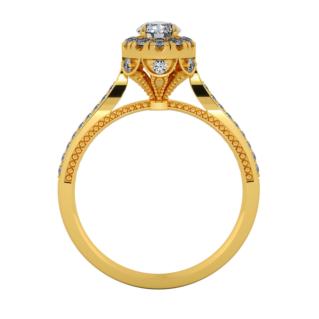 Marielle Lab Grown Diamond Ring – Luxe Petal Halo Engagement Ring