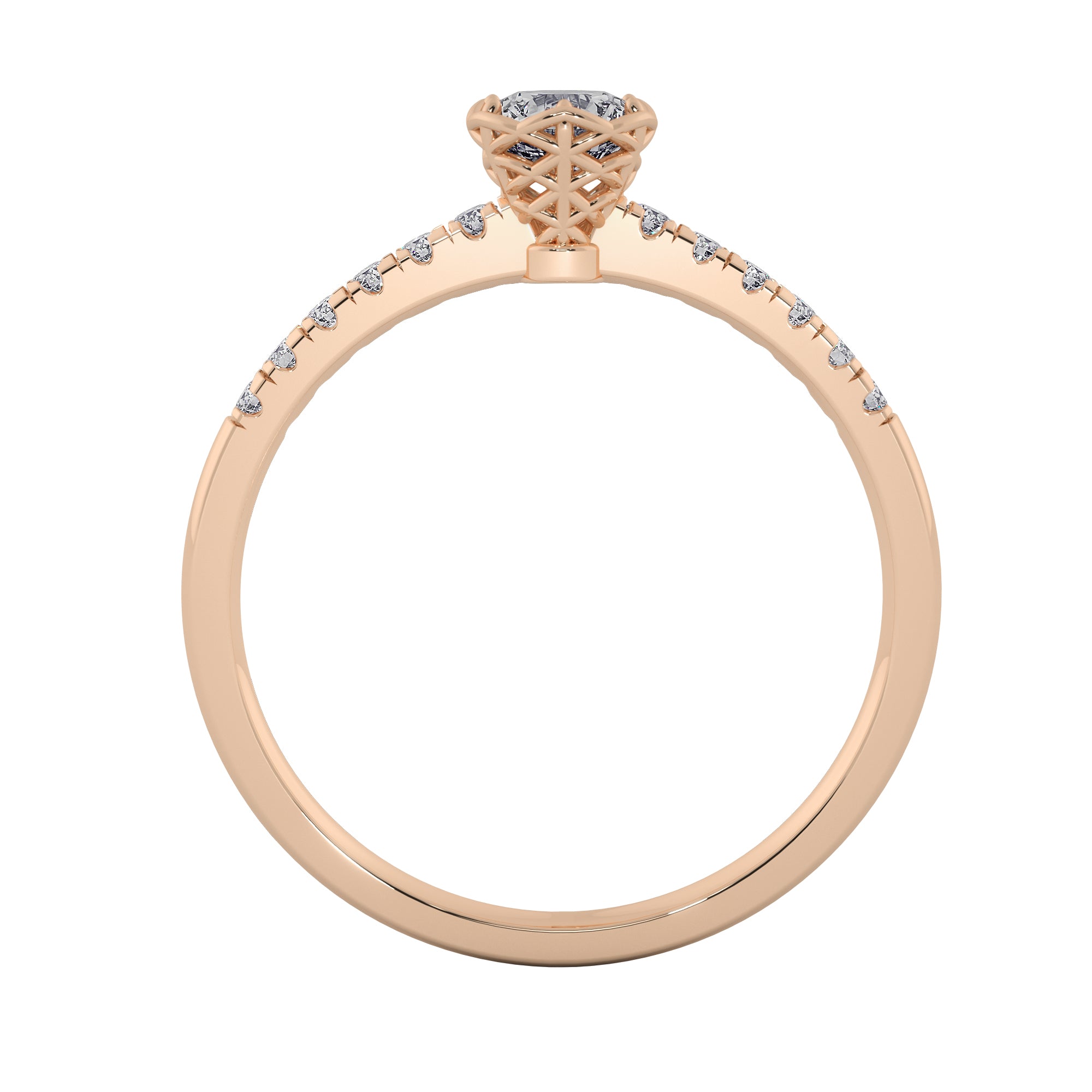 Roséa Lab Grown Diamond Ring – Sculpted Bloom Engagement Ring