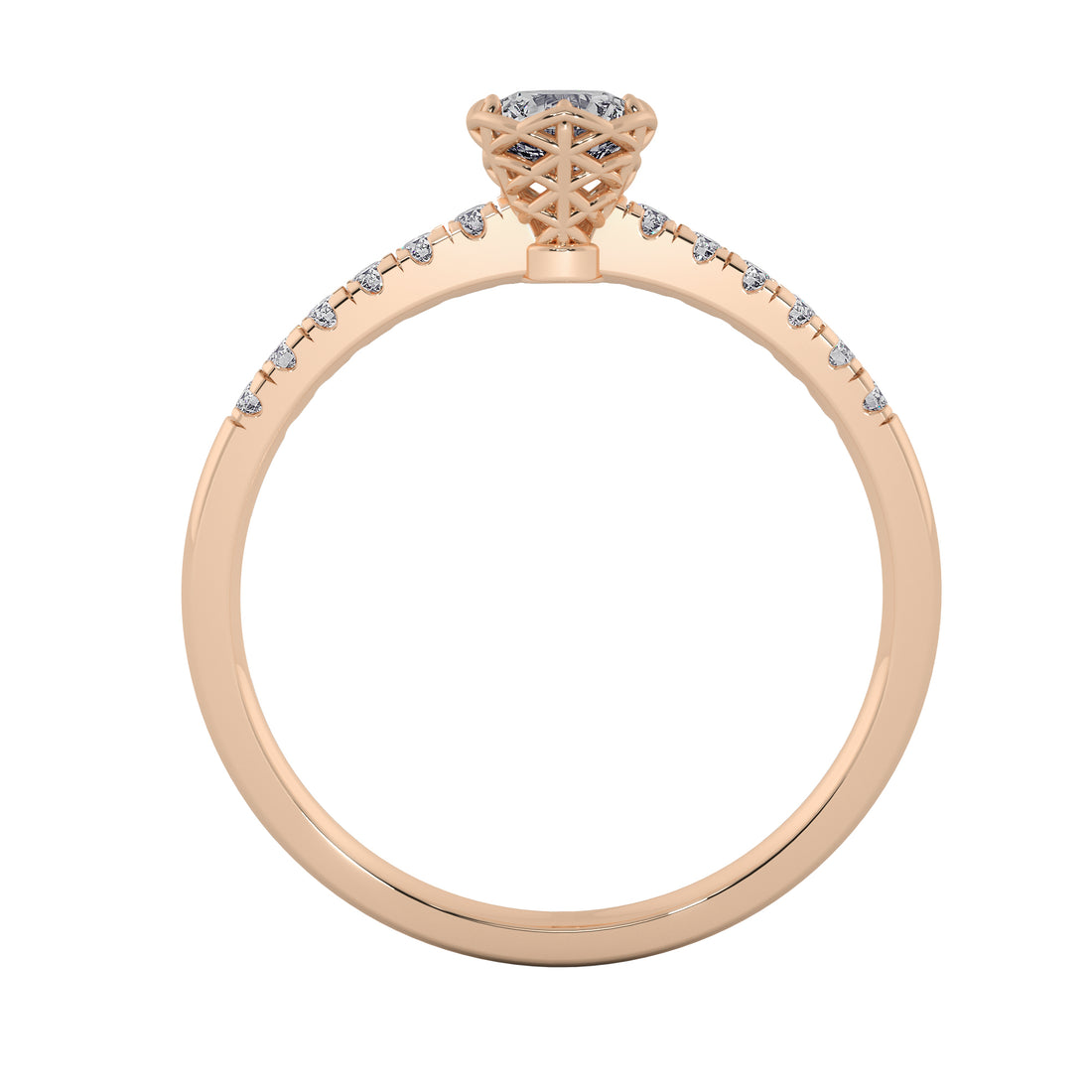 Roséa Lab Grown Diamond Ring – Sculpted Bloom Engagement Ring