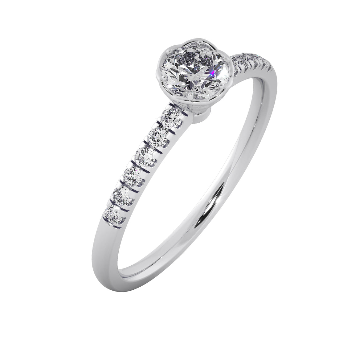 Roséa Lab Grown Diamond Ring – Sculpted Bloom Engagement Ring