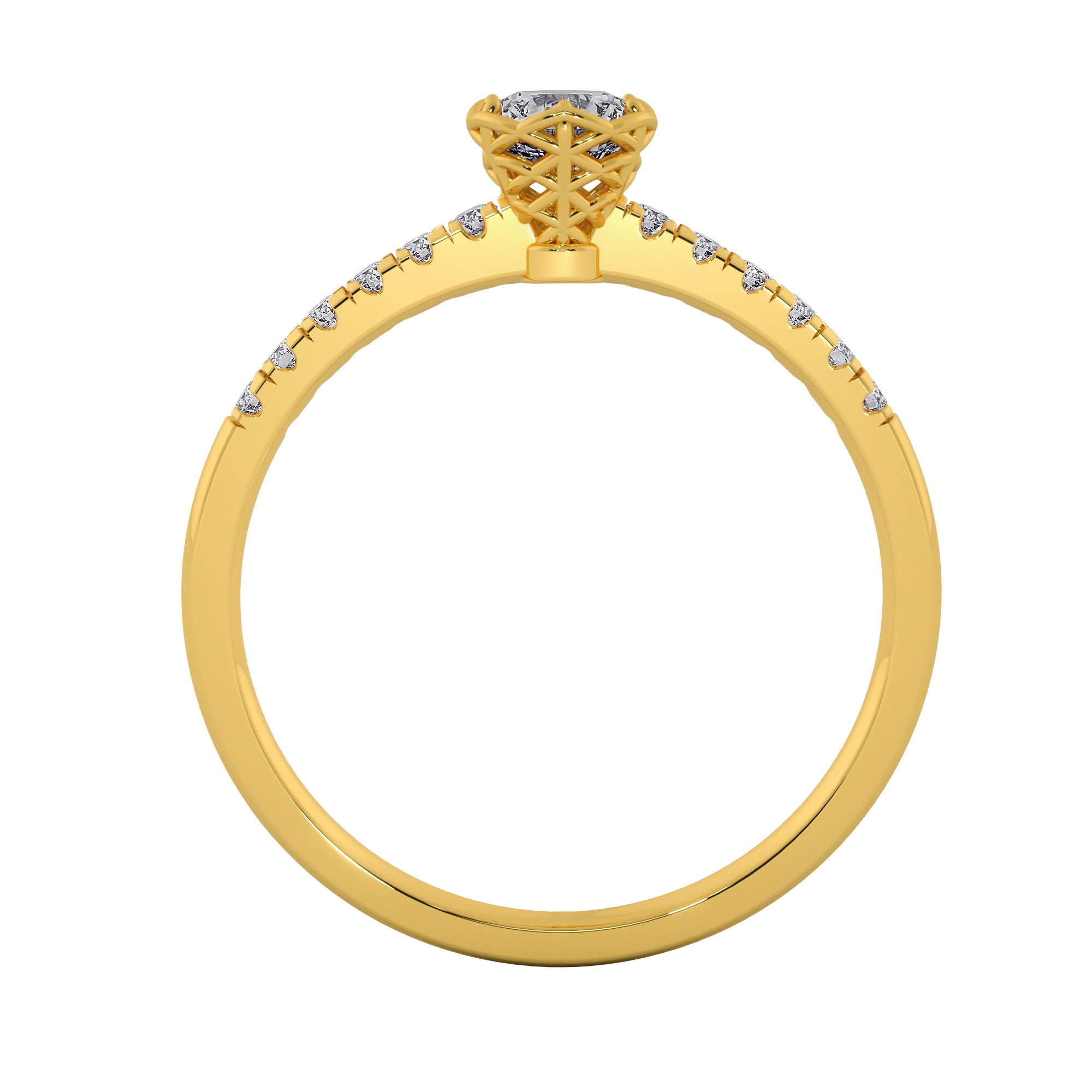 Roséa Lab Grown Diamond Ring – Sculpted Bloom Engagement Ring