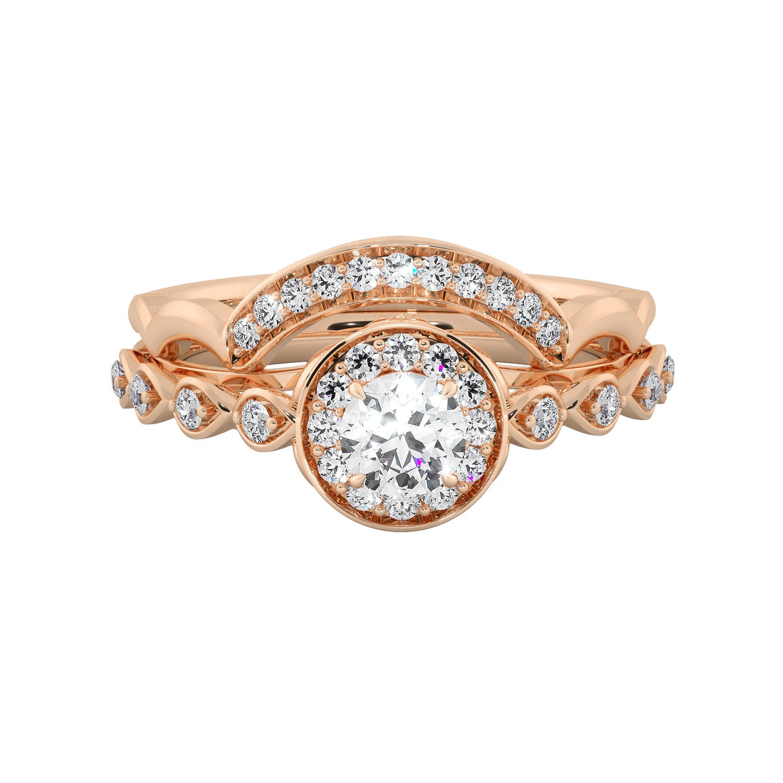 Diamond Engagement Ring with Curve Band