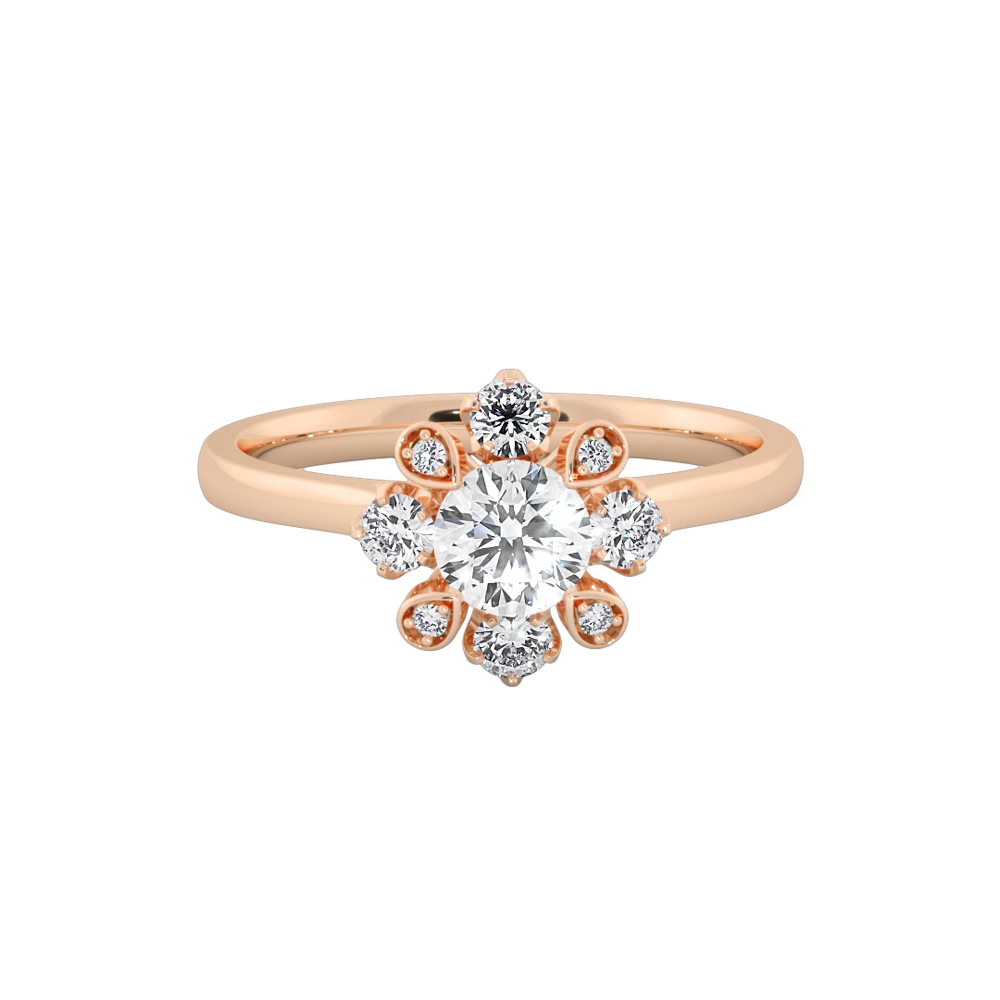Eternal Bloom Round Cut Diamond Ring