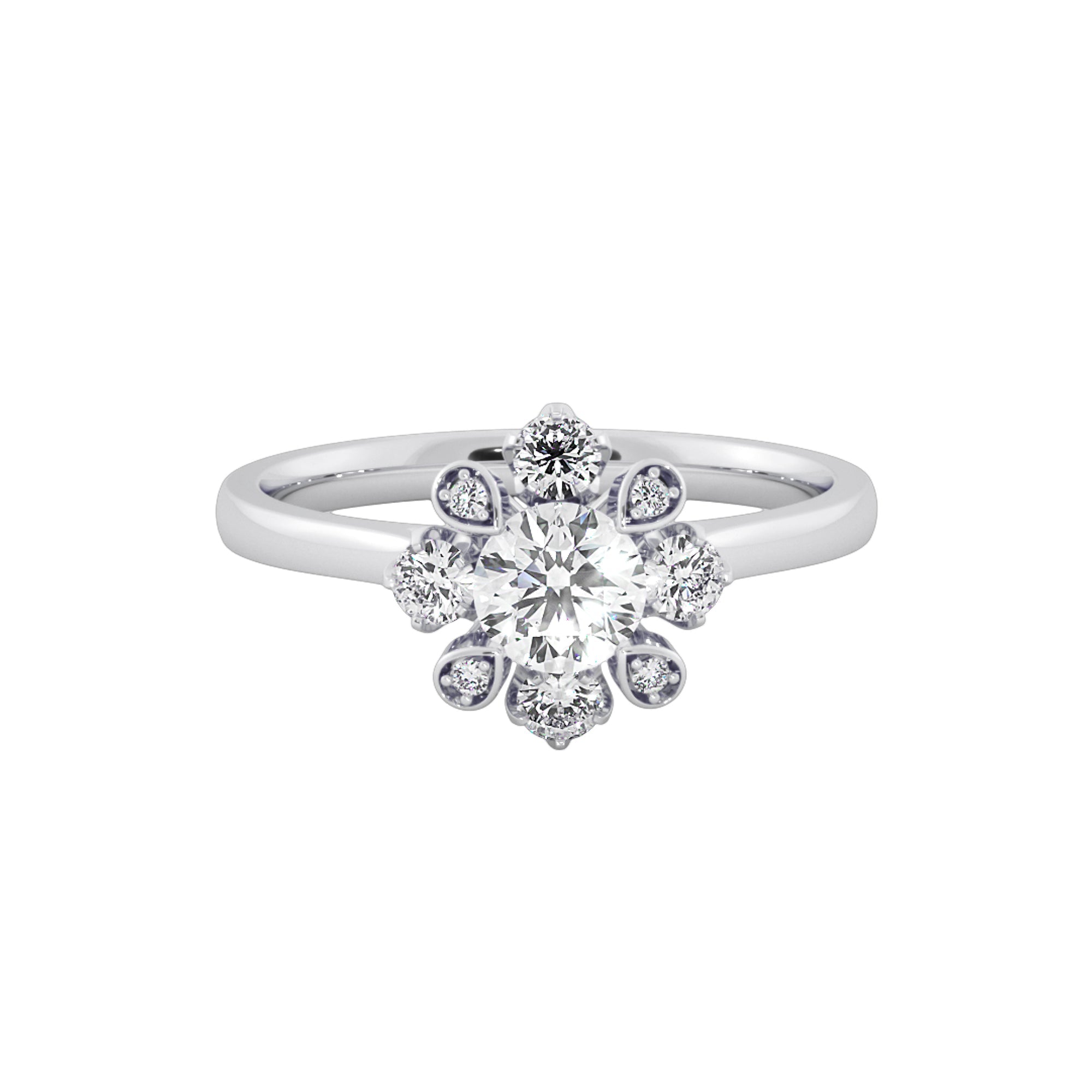 Eternal Bloom Round Cut Diamond Ring
