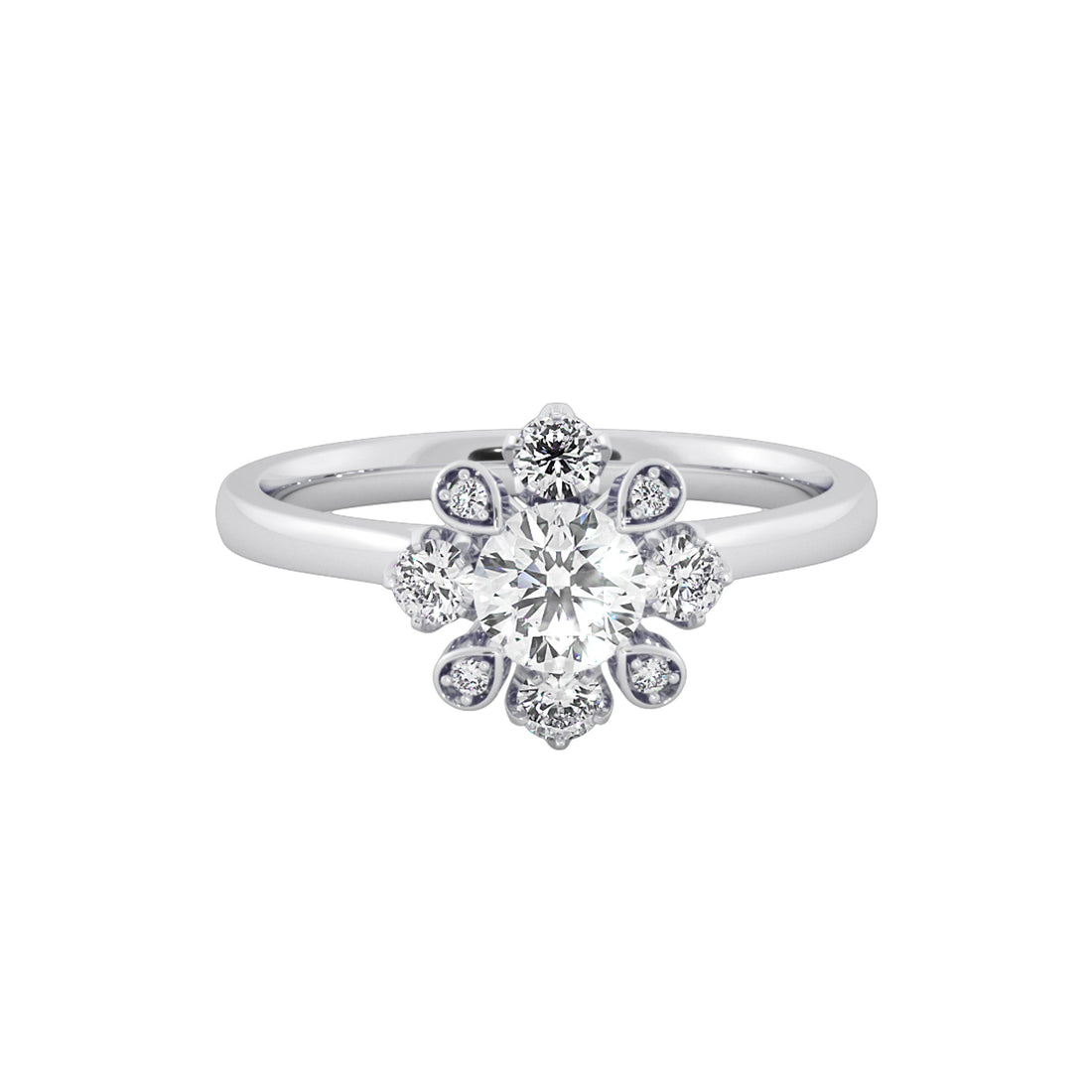 Eternal Bloom Round Cut Diamond Ring