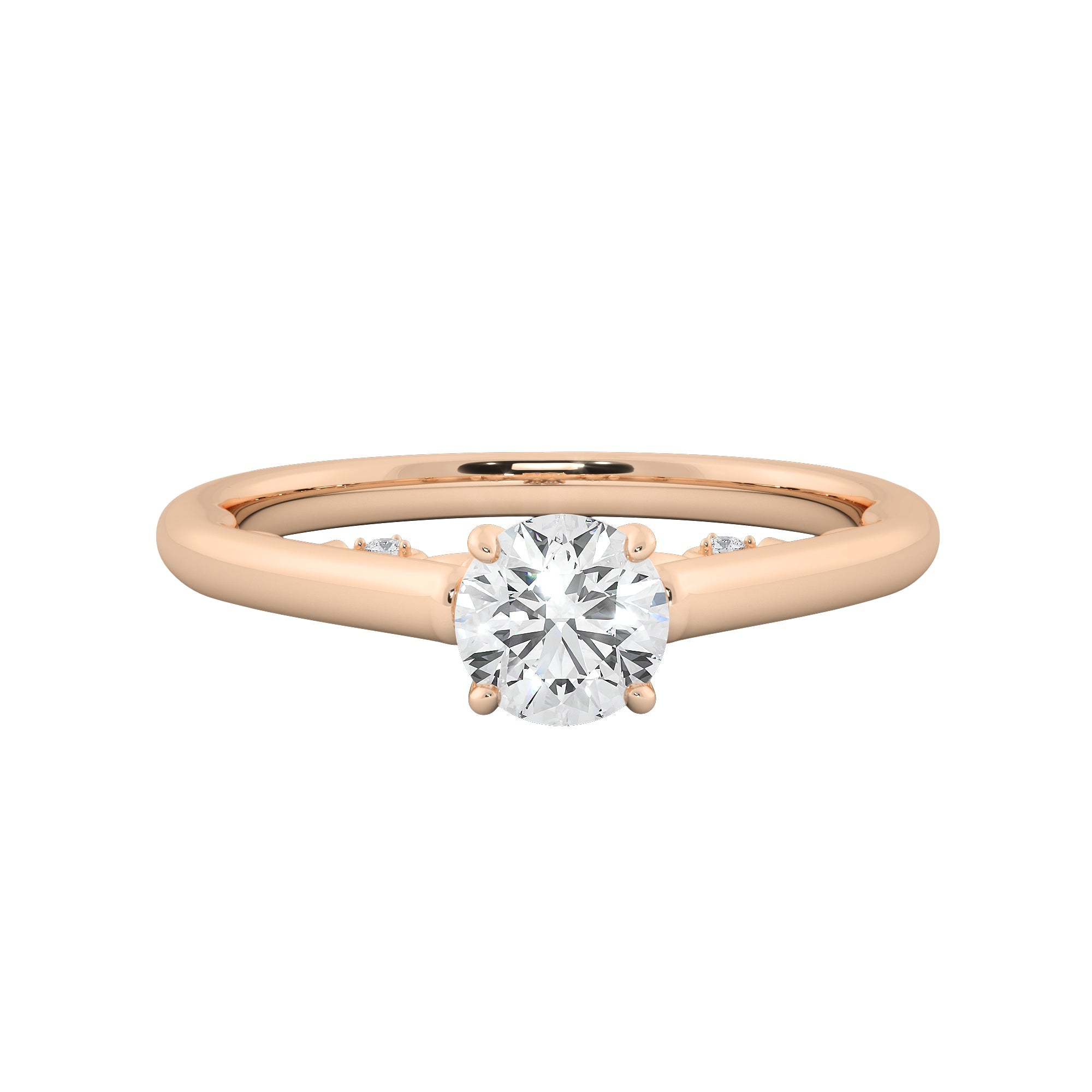 Classic Round Cut Solitaire Diamond Engagement Ring