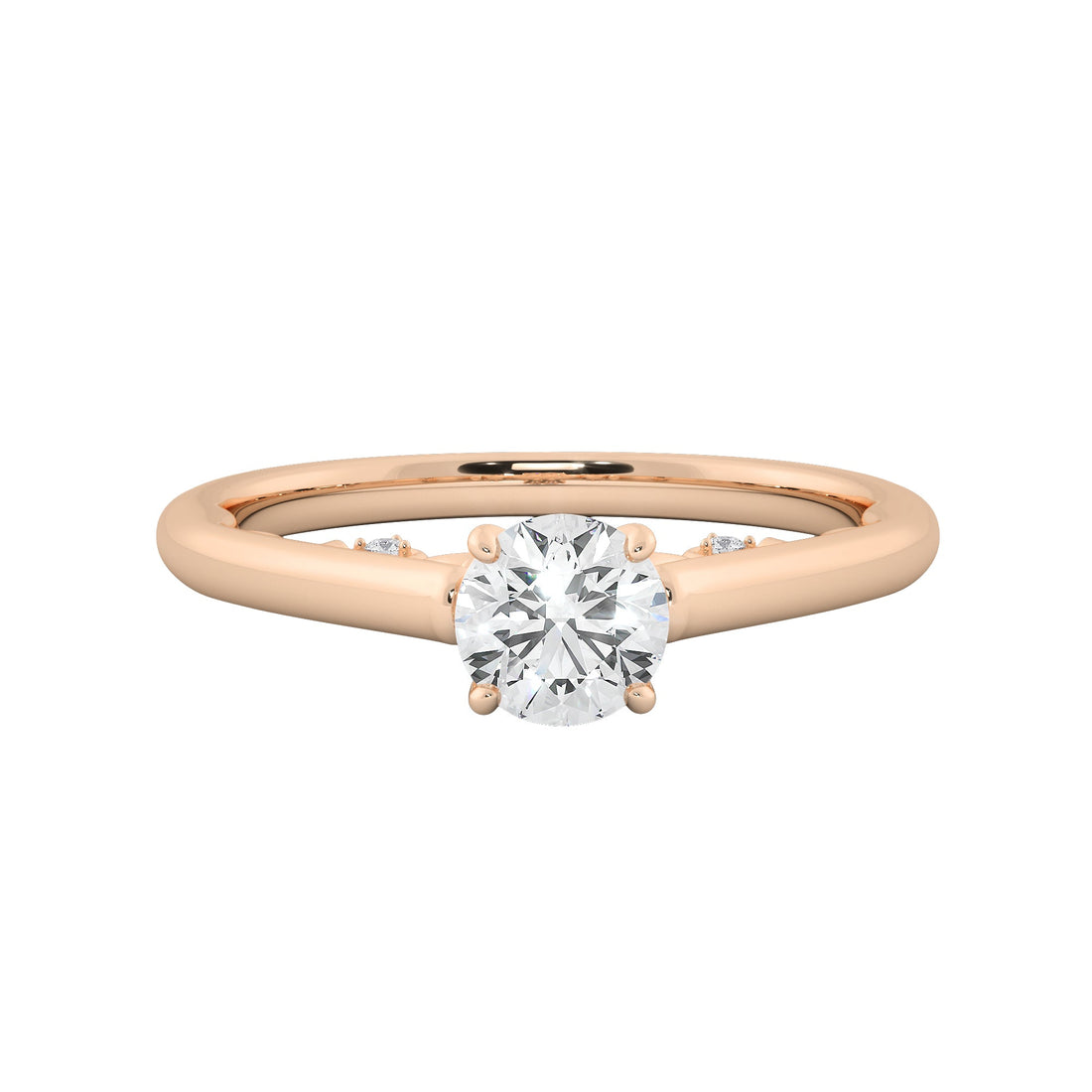 Classic Round Cut Solitaire Diamond Engagement Ring