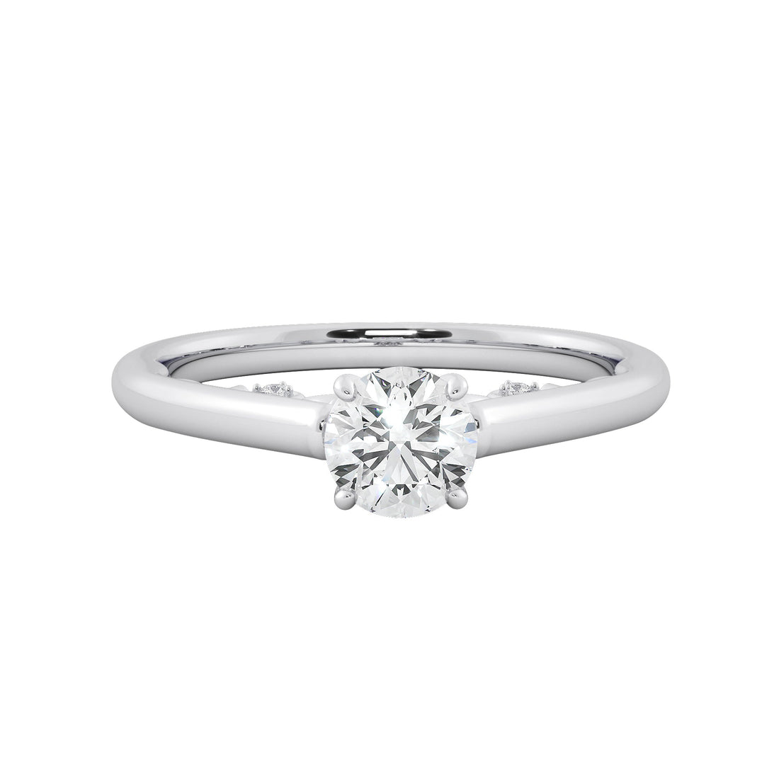 Classic Round Cut Solitaire Diamond Engagement Ring