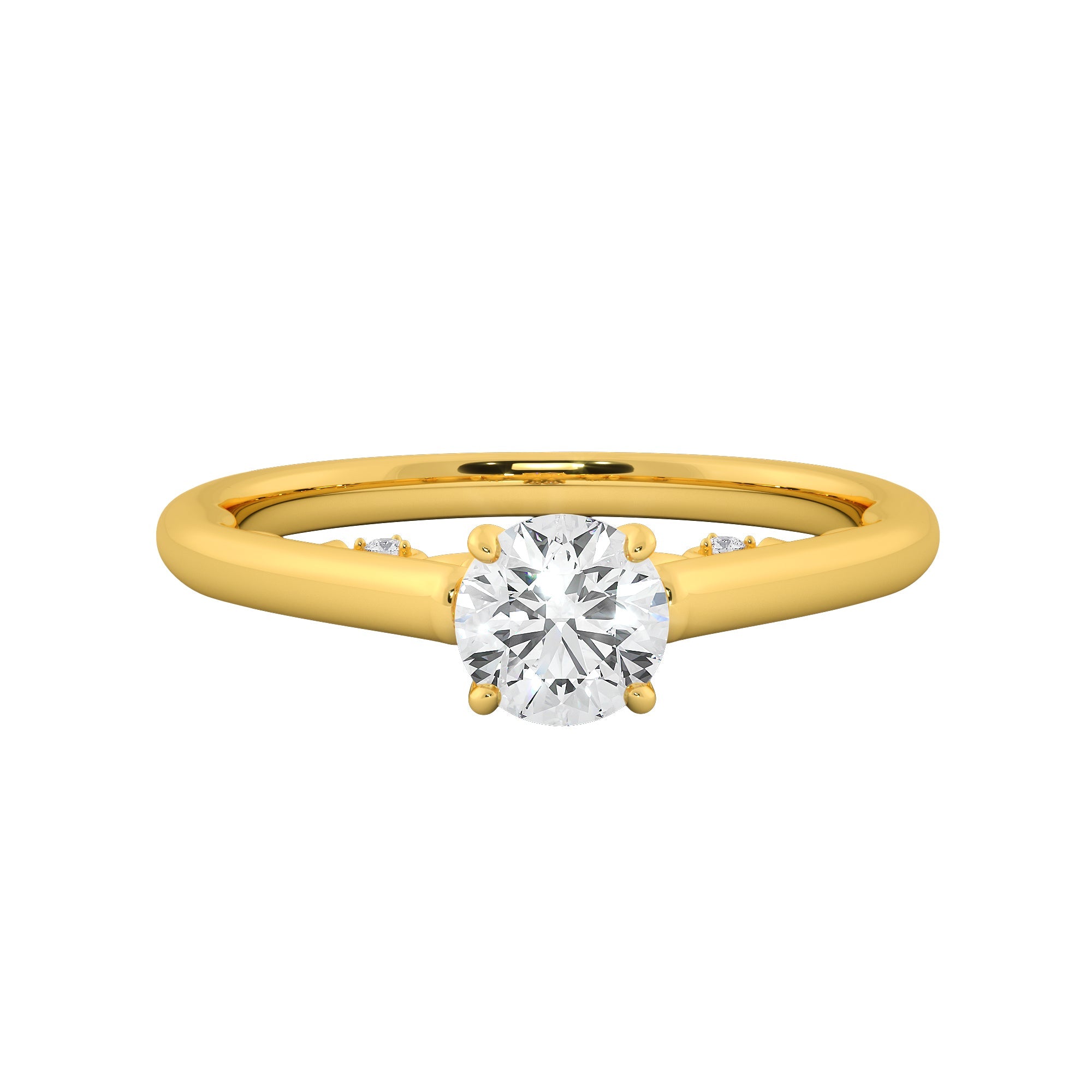 Classic Round Cut Solitaire Diamond Engagement Ring