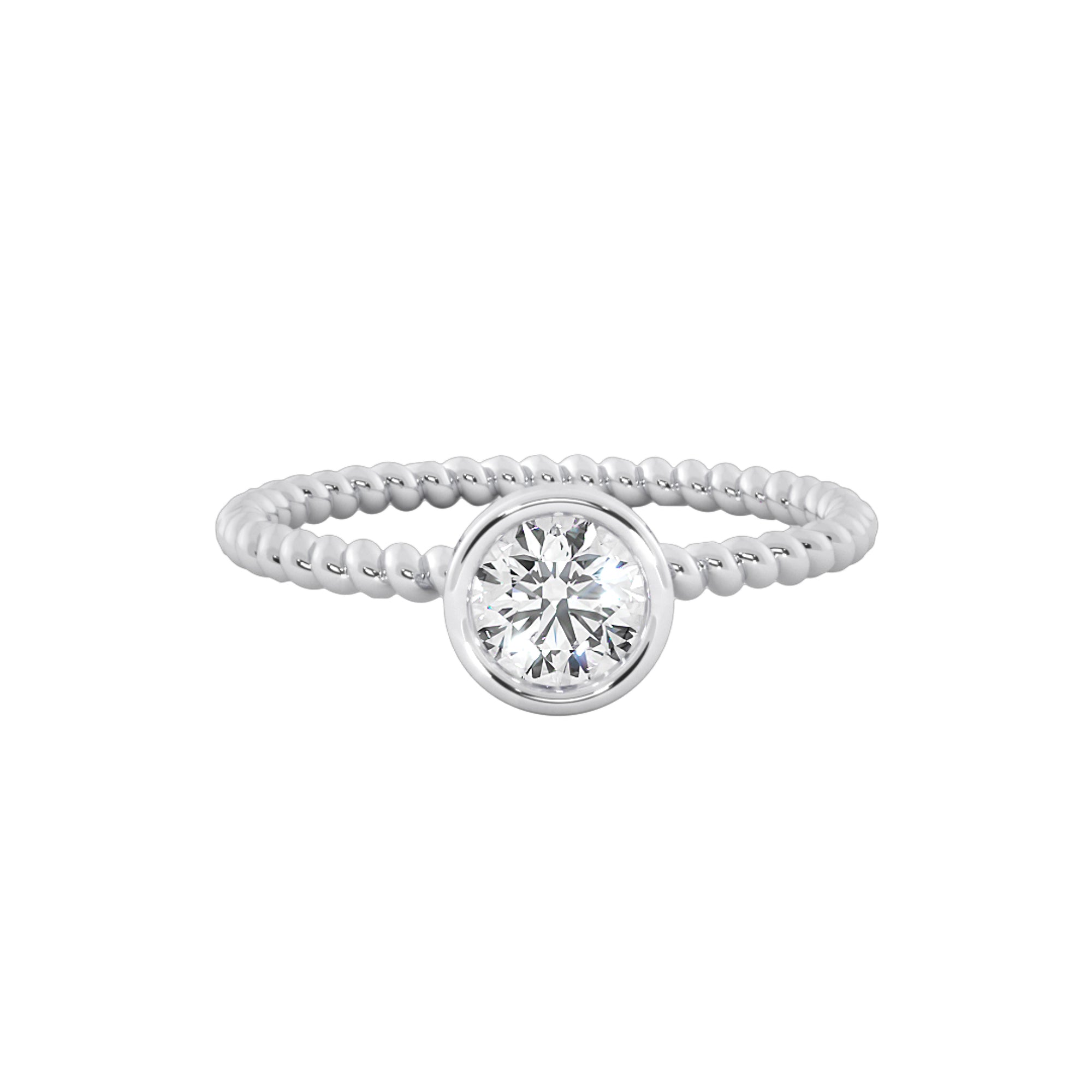 Elegant Solitaire Round Cut Diamond Ring