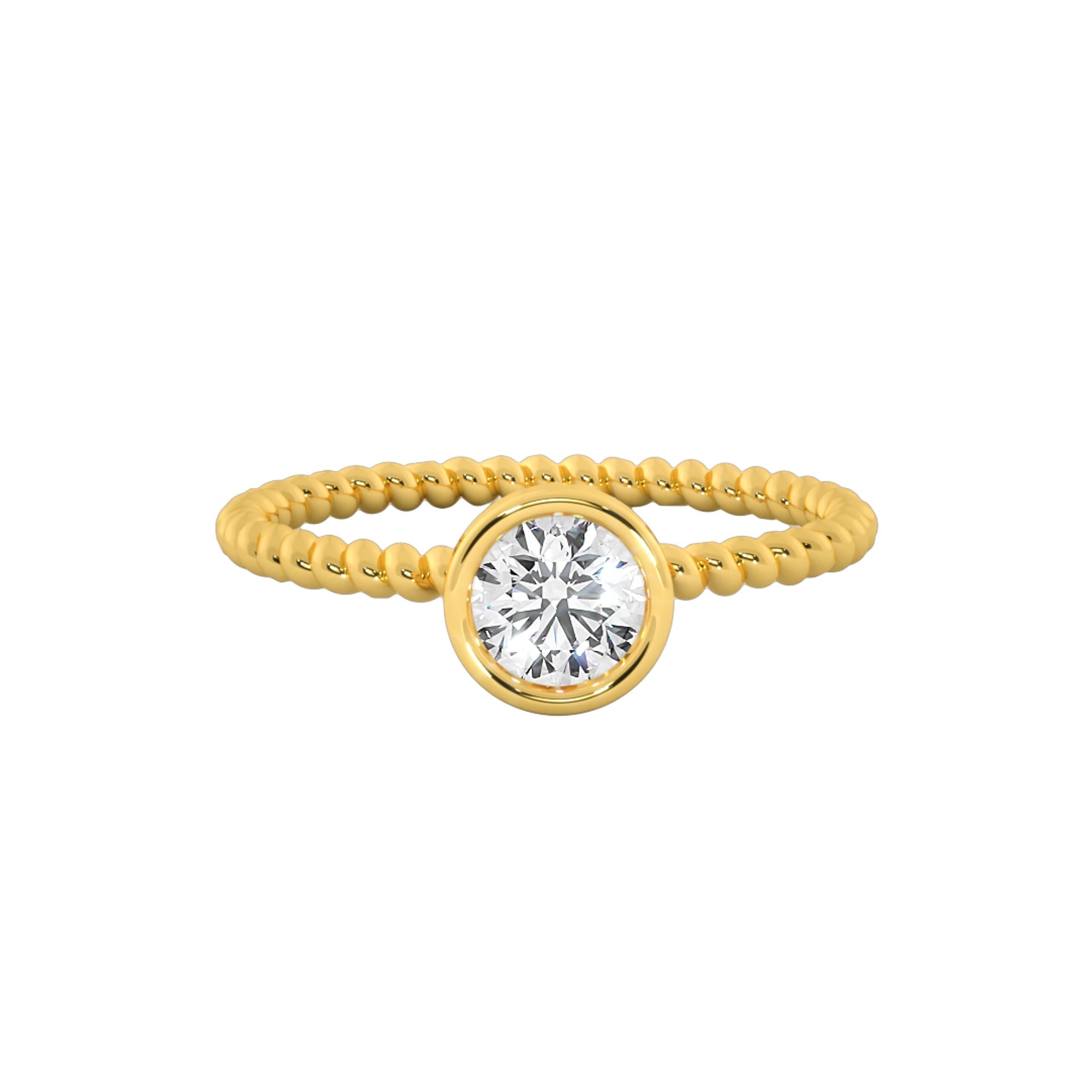 Elegant Solitaire Round Cut Diamond Ring