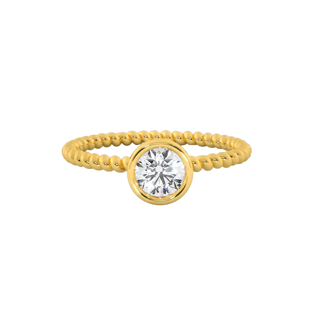 Elegant Solitaire Round Cut Diamond Ring