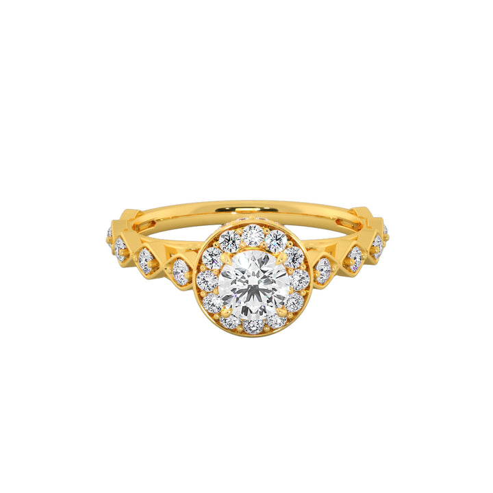Celestial Crown Halo Engagement Ring