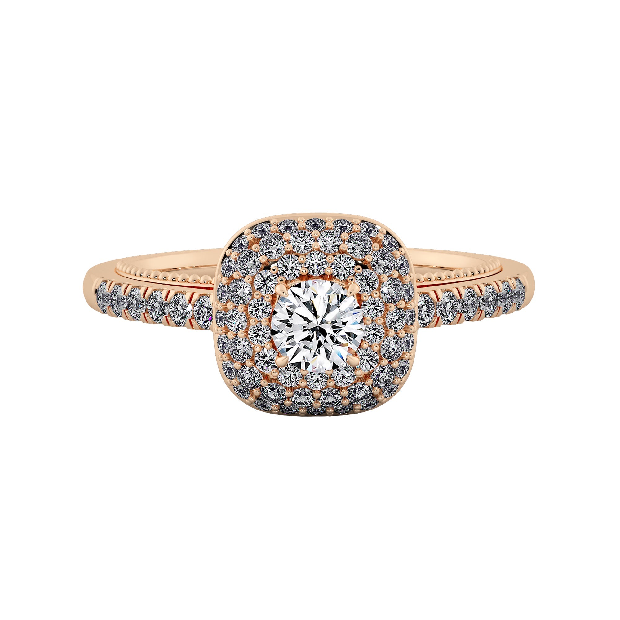 Royal Lace Double Halo Diamond Ring