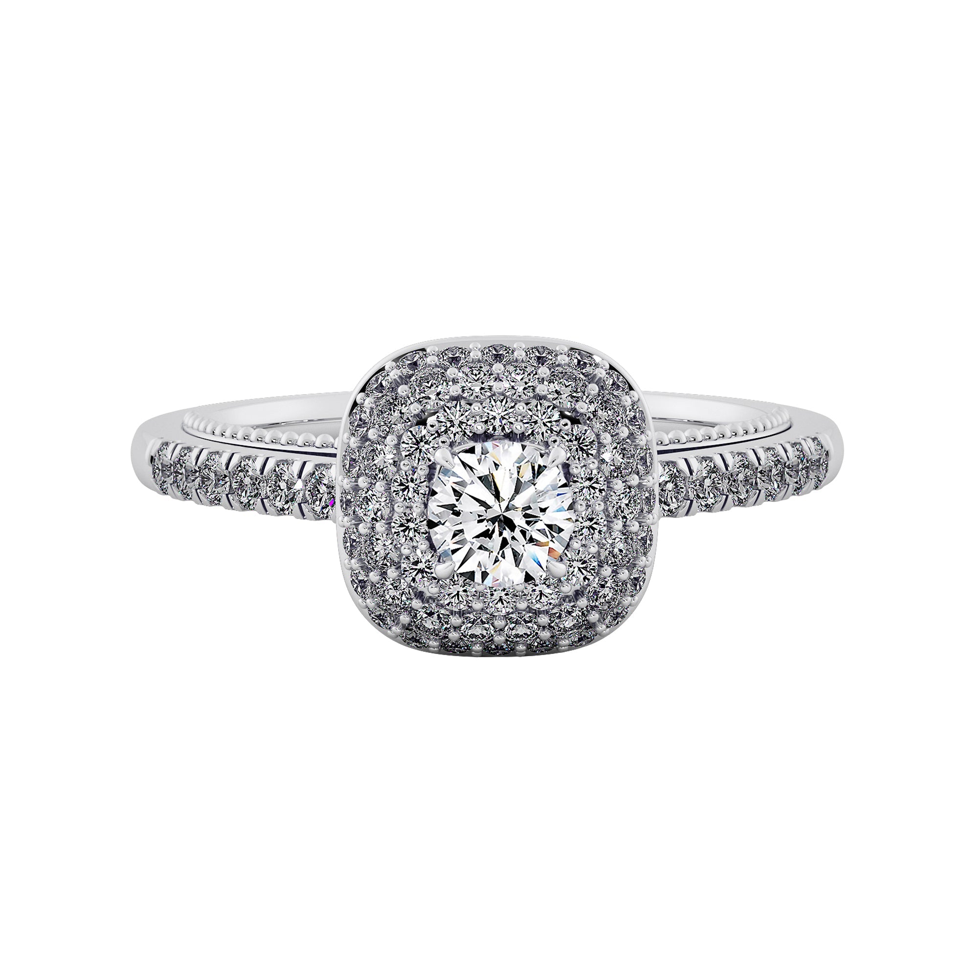 Royal Lace Double Halo Diamond Ring