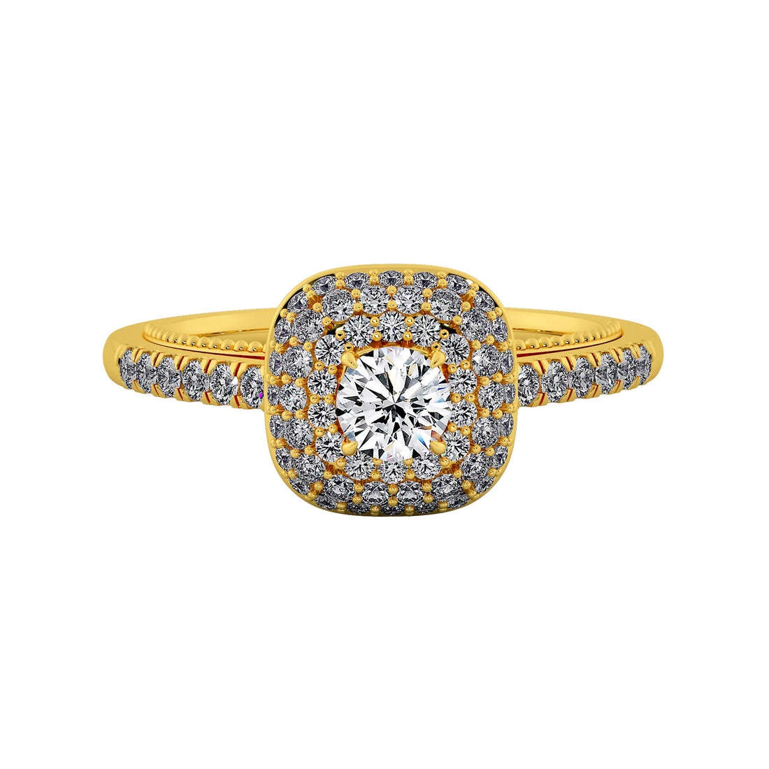 Royal Lace Double Halo Diamond Ring