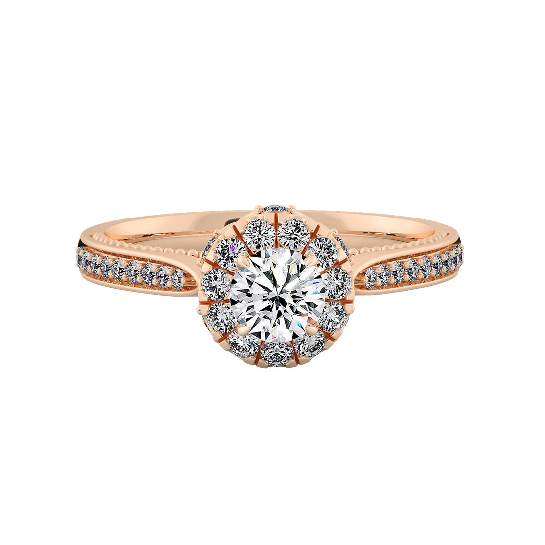 Solenne Lab Grown Diamond Ring – Luxe Bloom Halo Engagement Ring