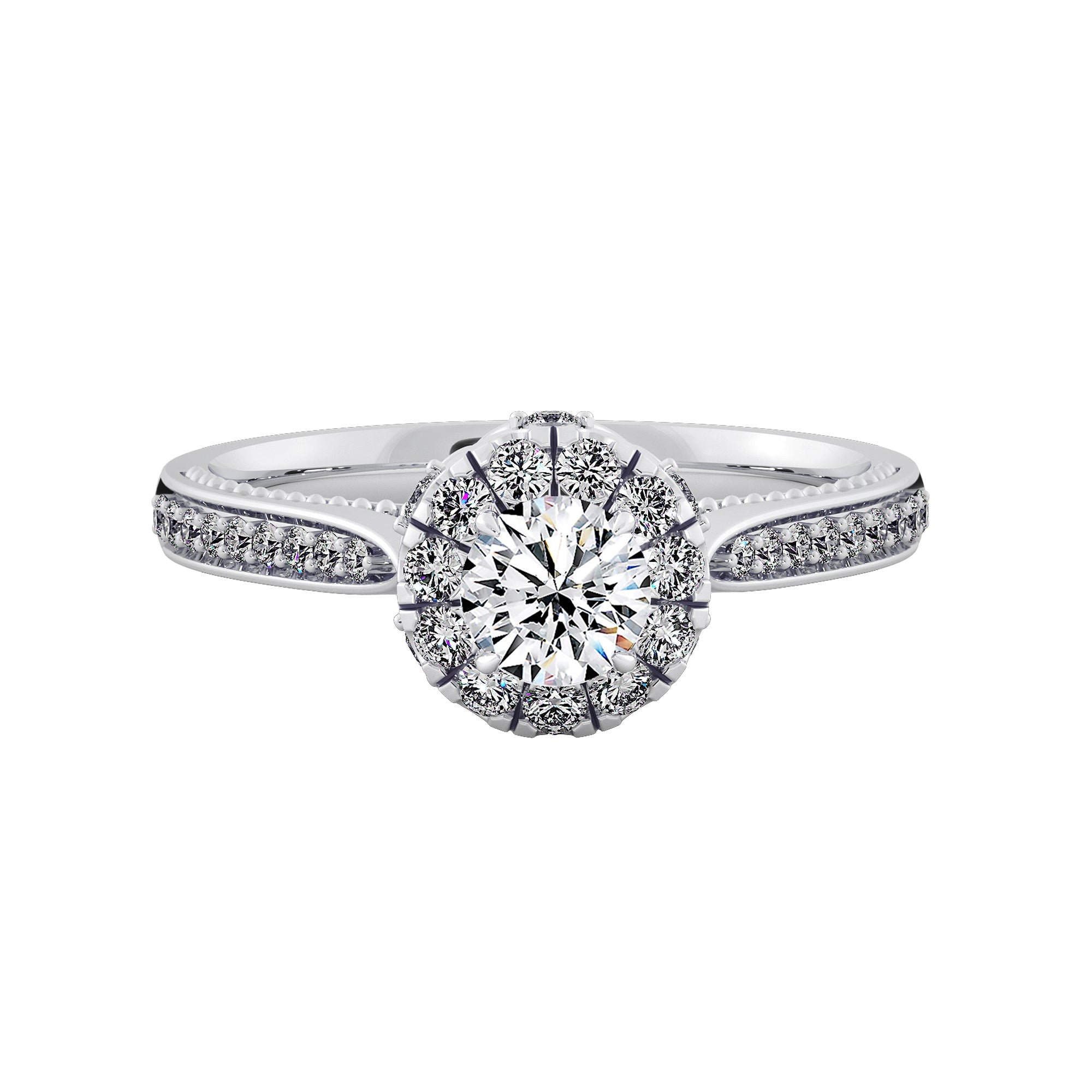 Solenne Lab Grown Diamond Ring – Luxe Bloom Halo Engagement Ring