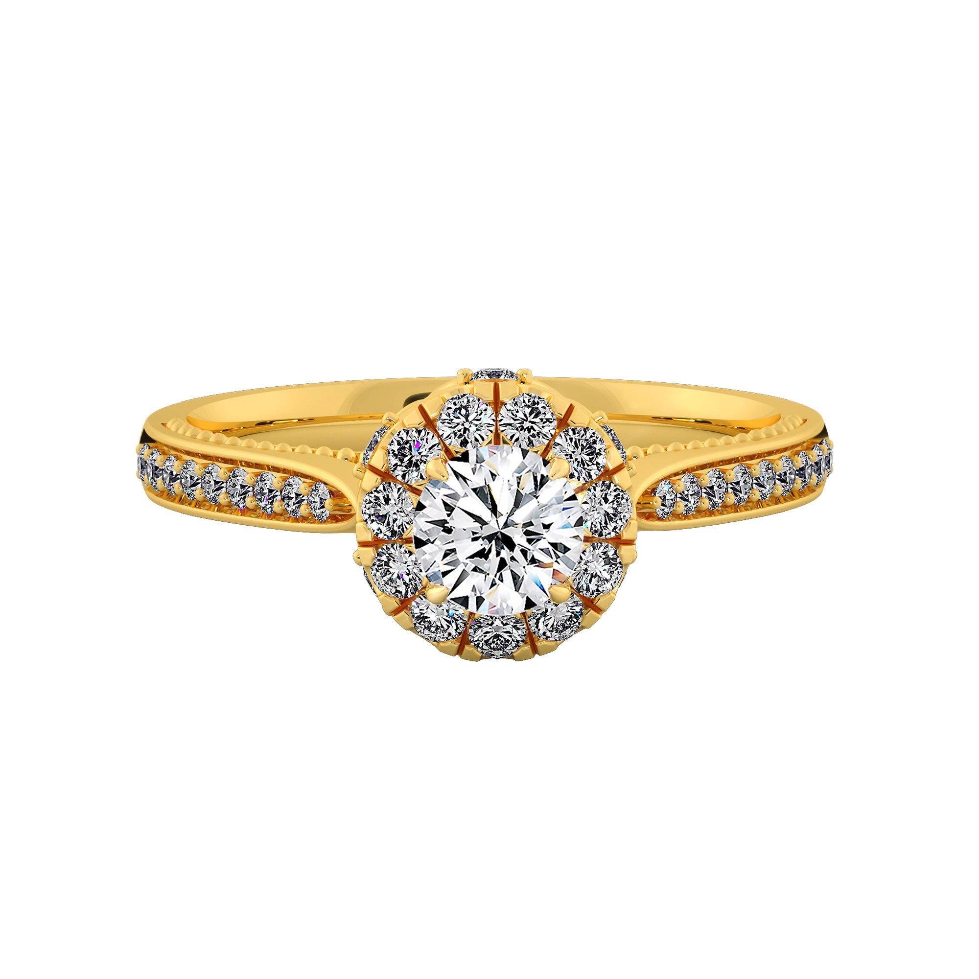 Solenne Lab Grown Diamond Ring – Luxe Bloom Halo Engagement Ring