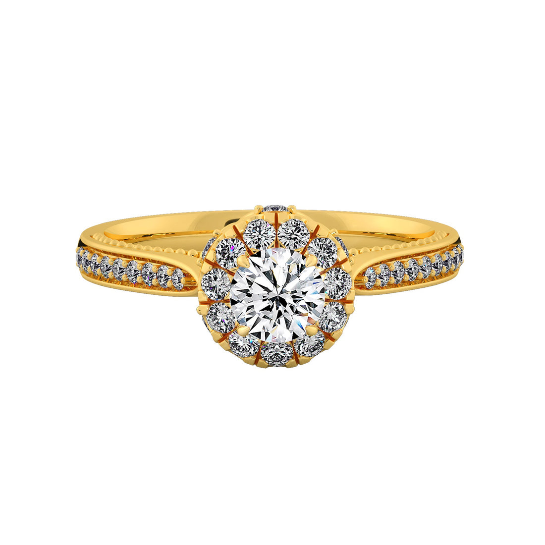 Solenne Lab Grown Diamond Ring – Luxe Bloom Halo Engagement Ring