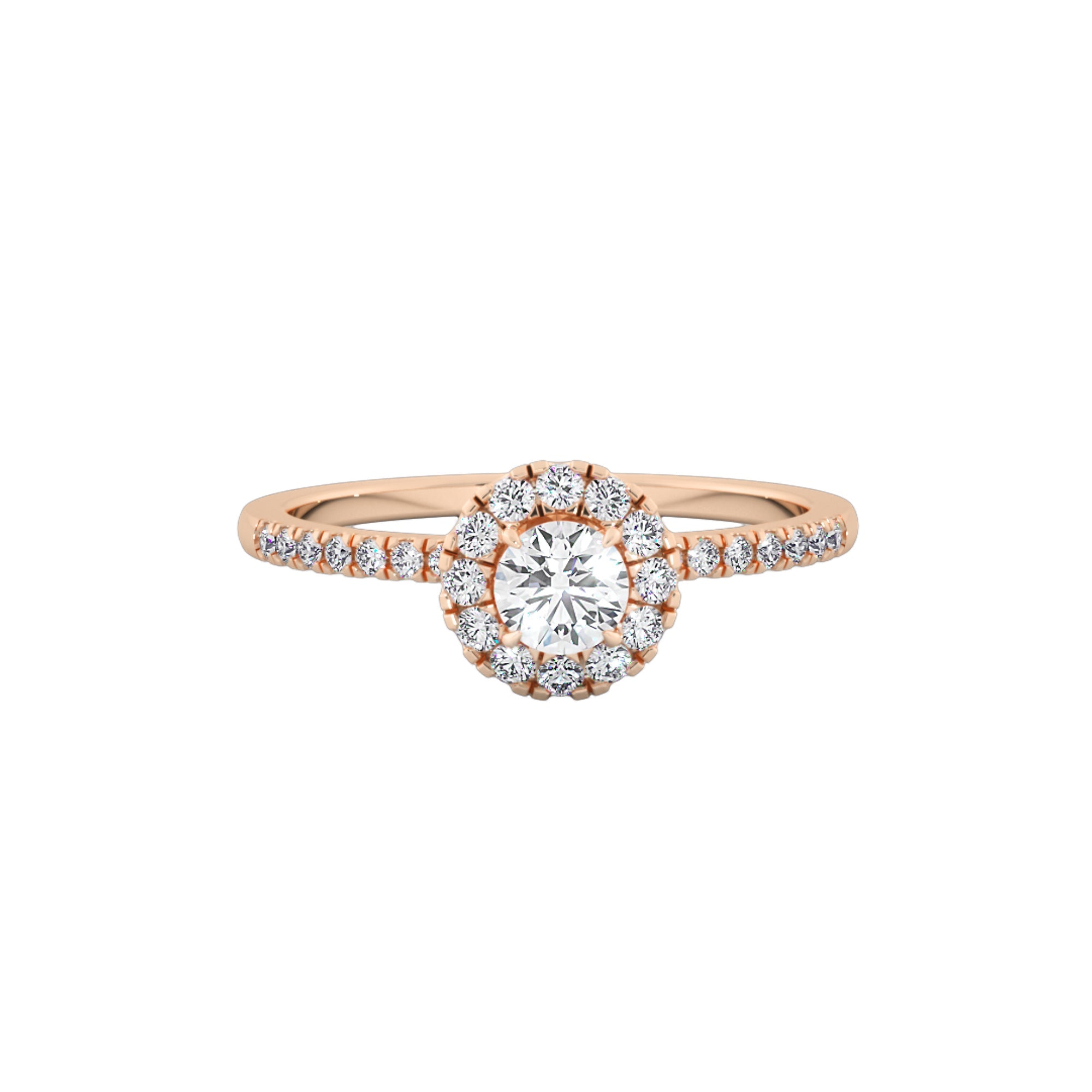 Veloura Lab Grown Diamond Ring – Signature Halo Engagement Ring