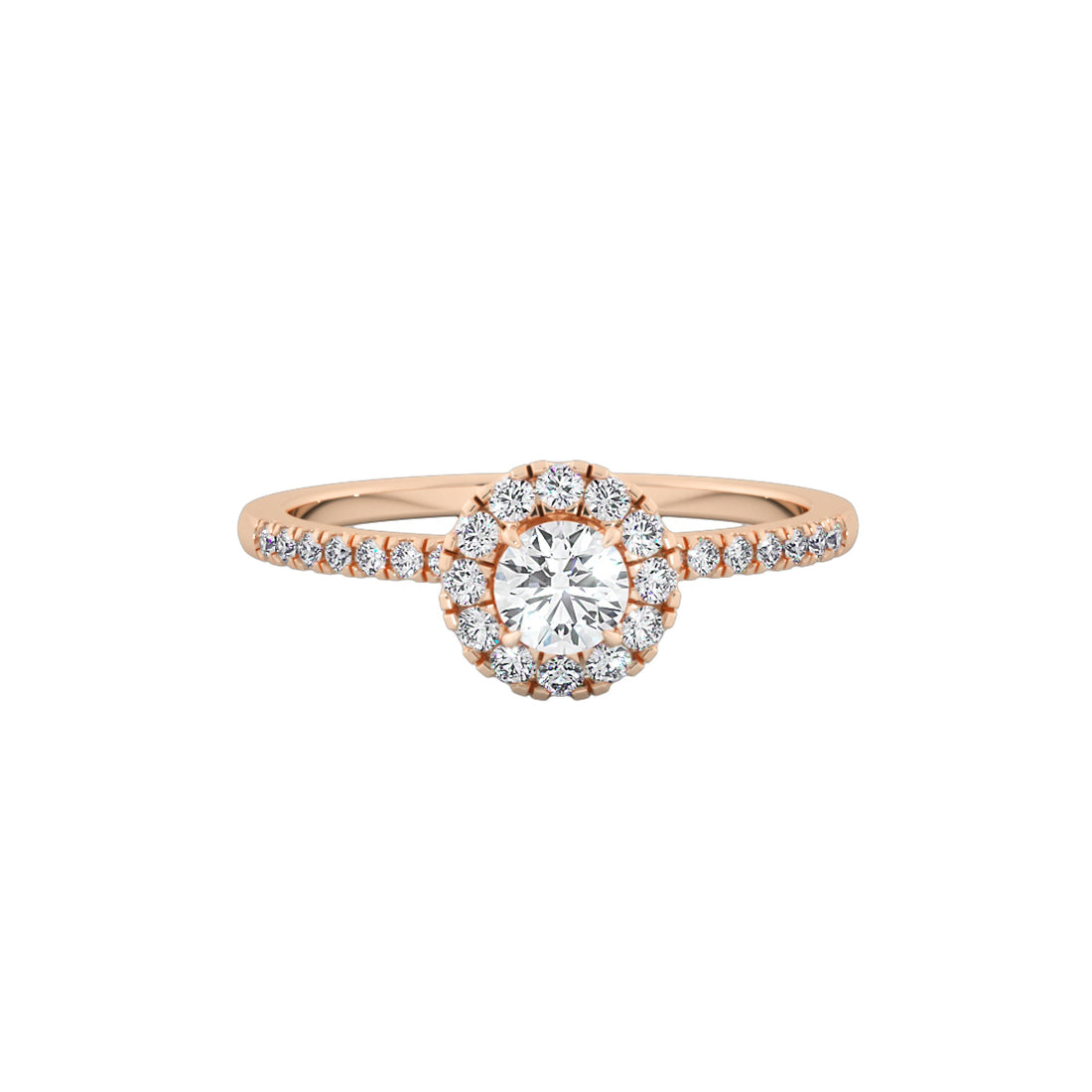 Veloura Lab Grown Diamond Ring – Signature Halo Engagement Ring
