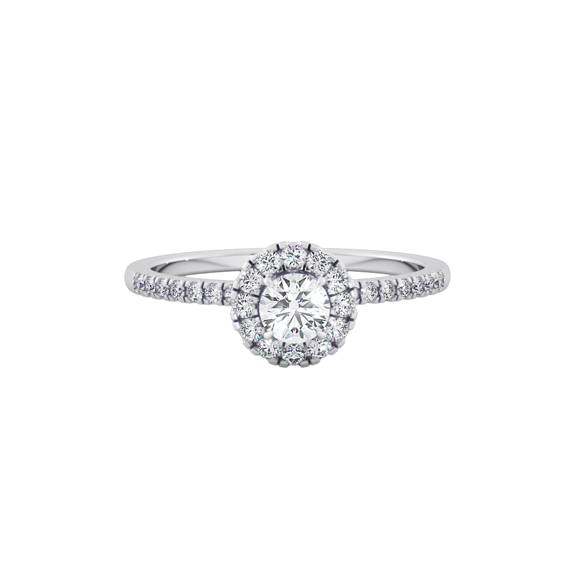 Veloura Lab Grown Diamond Ring – Signature Halo Engagement Ring