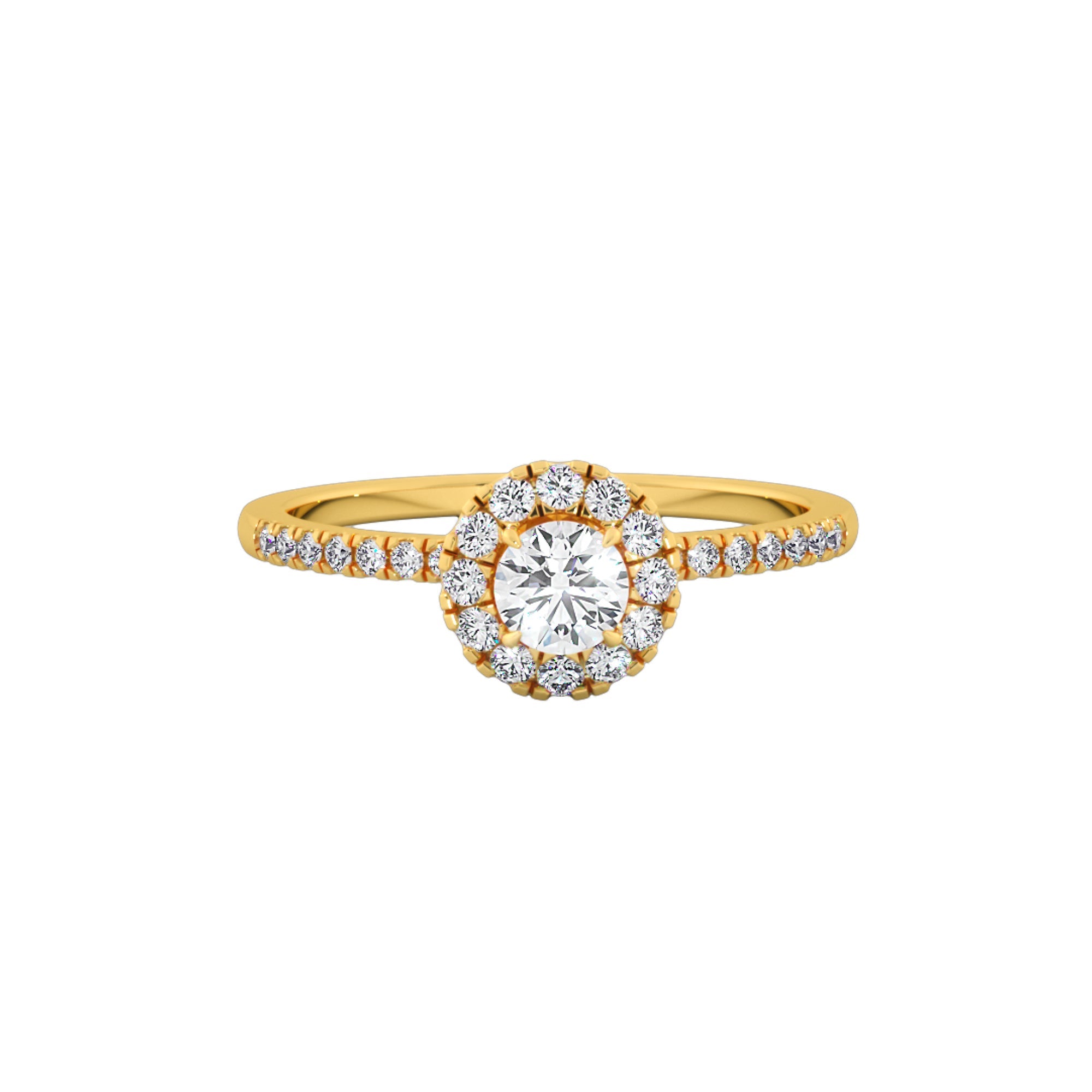 Veloura Lab Grown Diamond Ring – Signature Halo Engagement Ring