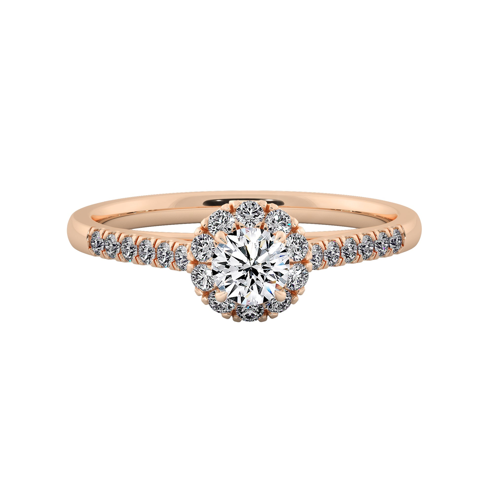 Marielle Lab Grown Diamond Ring – Luxe Petal Halo Engagement Ring