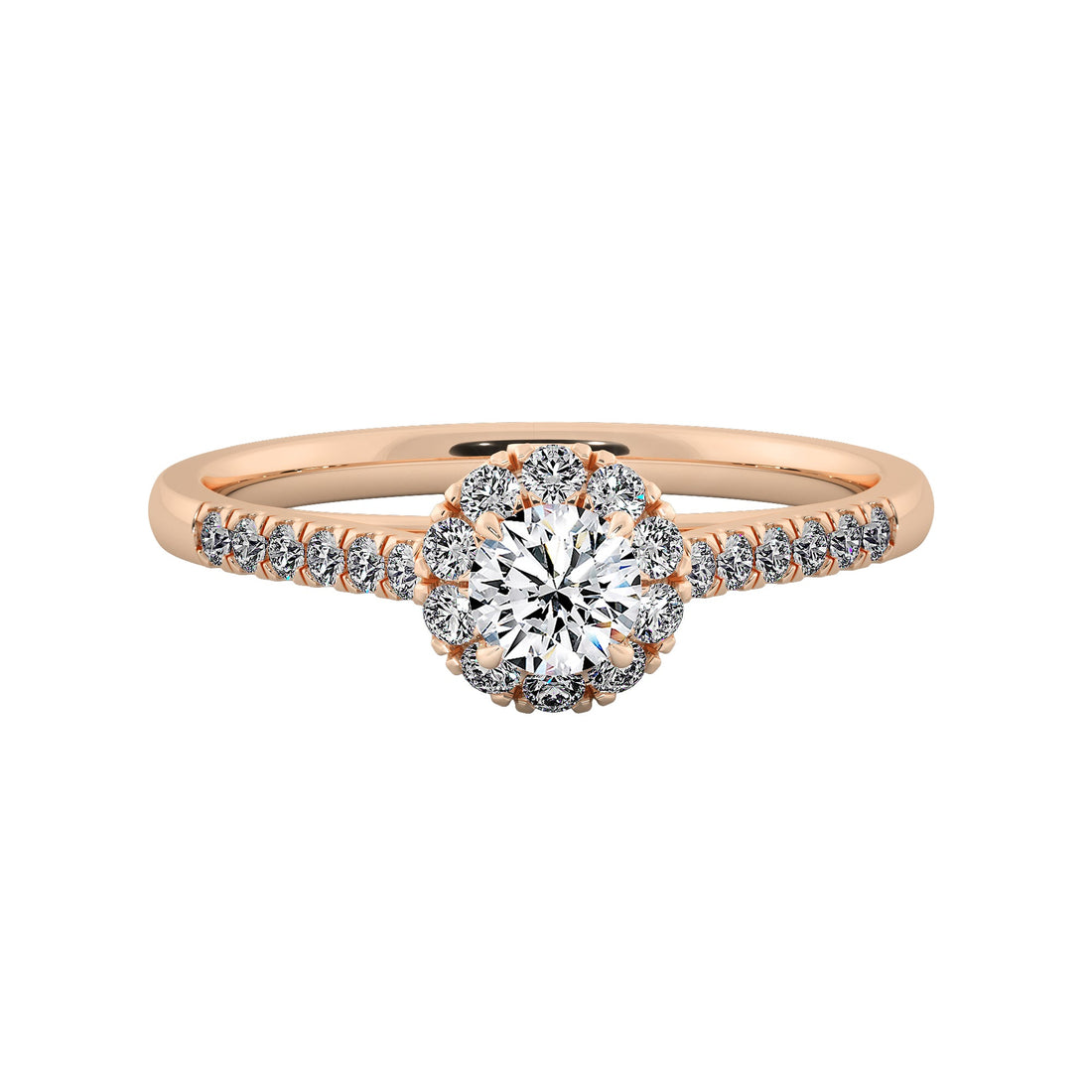 Marielle Lab Grown Diamond Ring – Luxe Petal Halo Engagement Ring