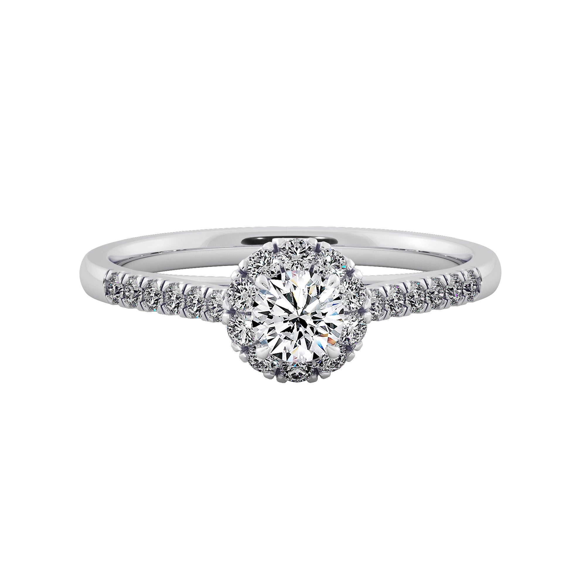 Marielle Lab Grown Diamond Ring – Luxe Petal Halo Engagement Ring
