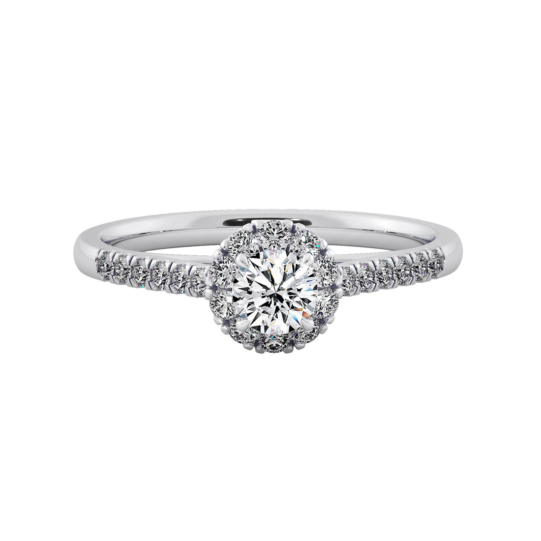 Marielle Lab Grown Diamond Ring – Luxe Petal Halo Engagement Ring