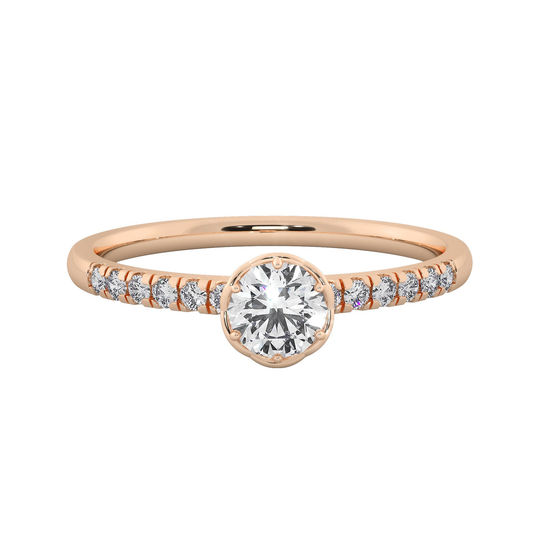 Roséa Lab Grown Diamond Ring – Sculpted Bloom Engagement Ring