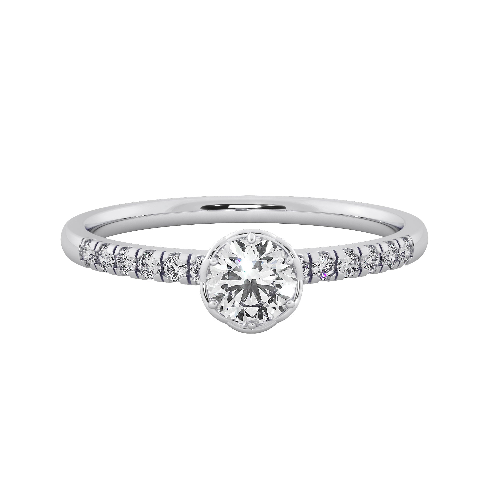 Roséa Lab Grown Diamond Ring – Sculpted Bloom Engagement Ring