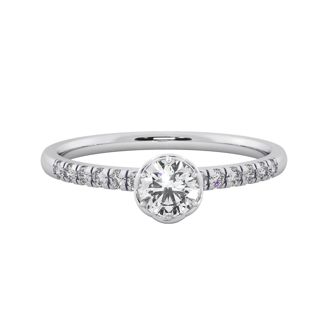Roséa Lab Grown Diamond Ring – Sculpted Bloom Engagement Ring