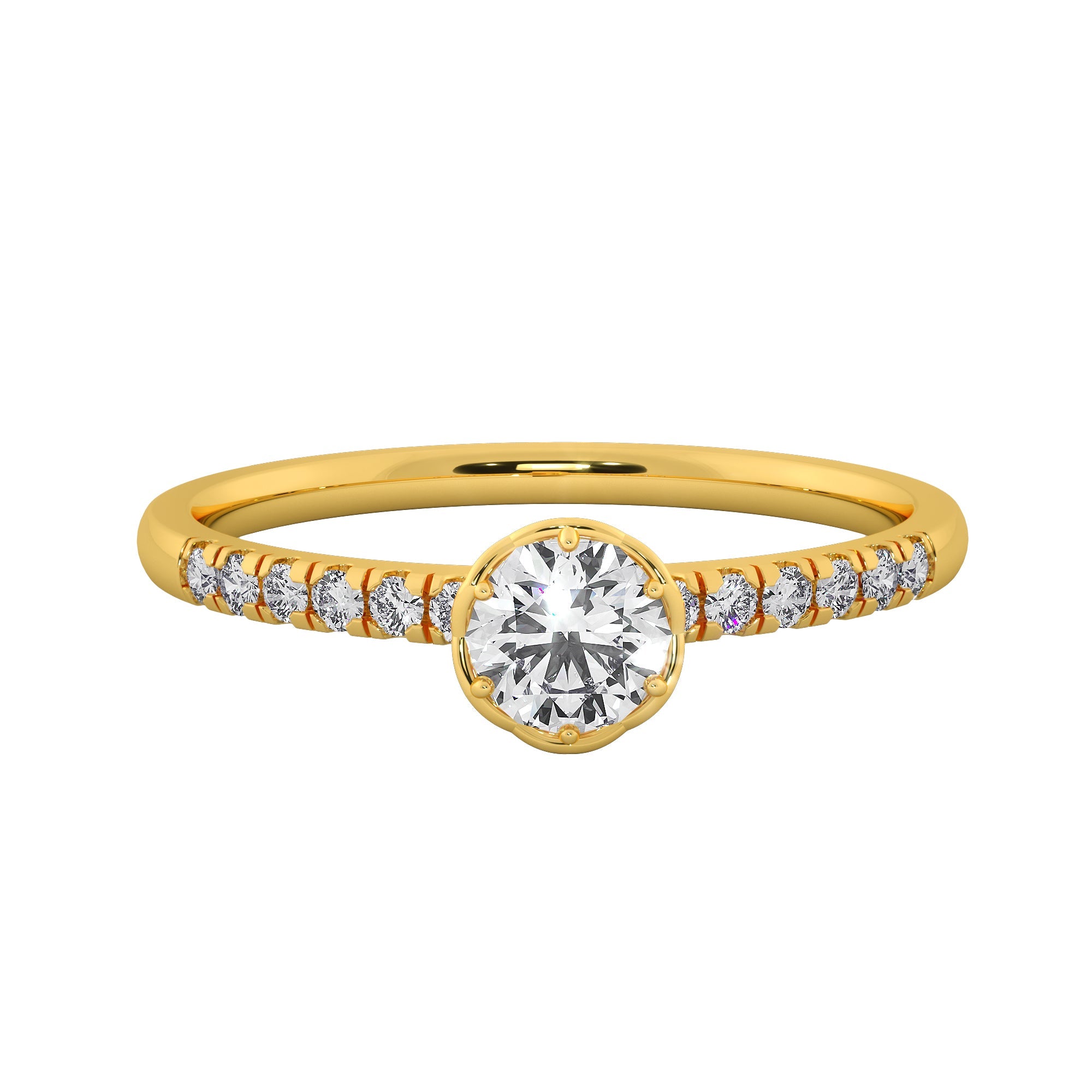 Roséa Lab Grown Diamond Ring – Sculpted Bloom Engagement Ring