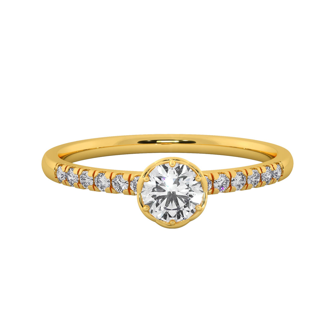 Roséa Lab Grown Diamond Ring – Sculpted Bloom Engagement Ring