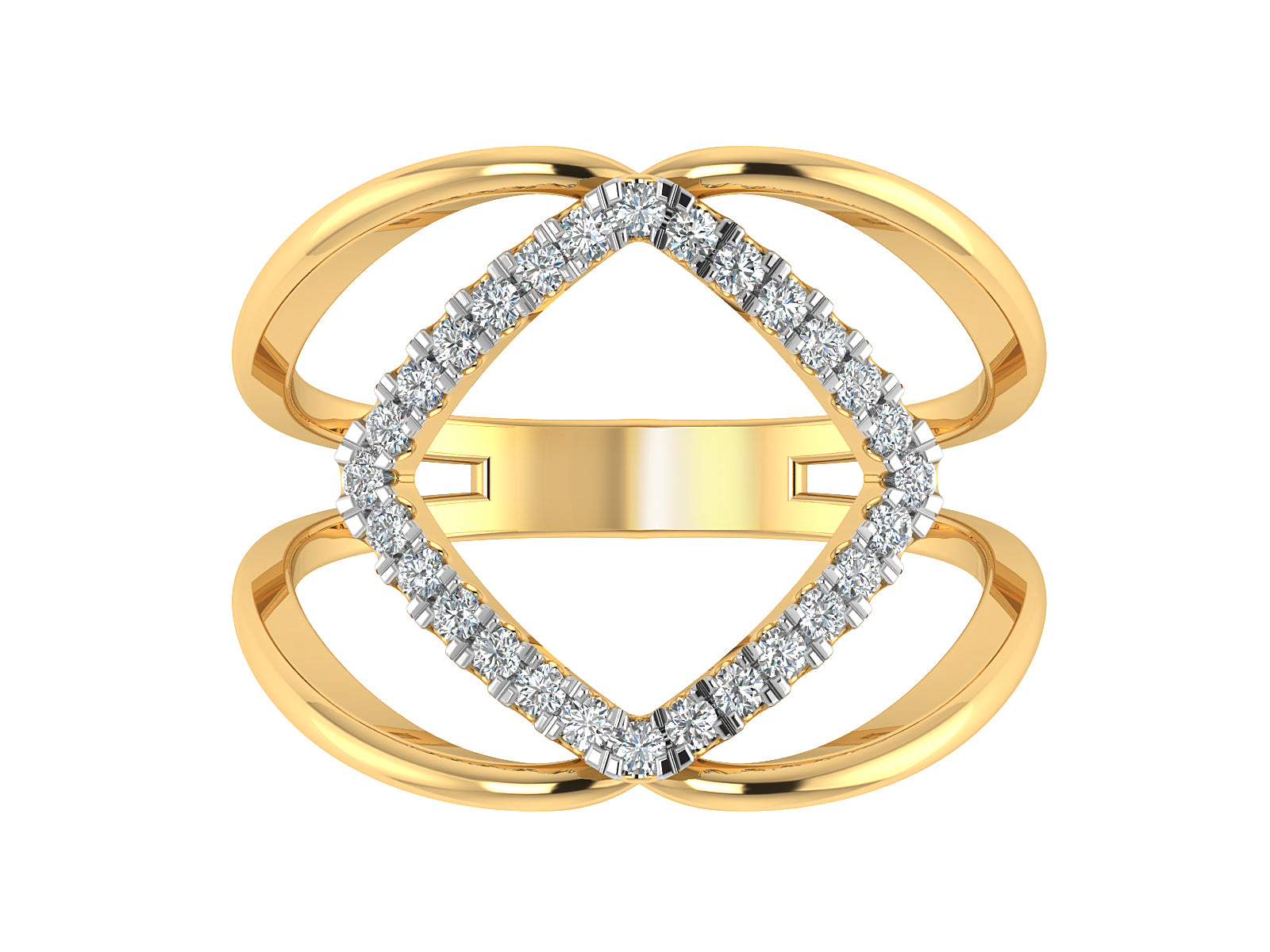 Sandwich Sparkling Diamond Ring
