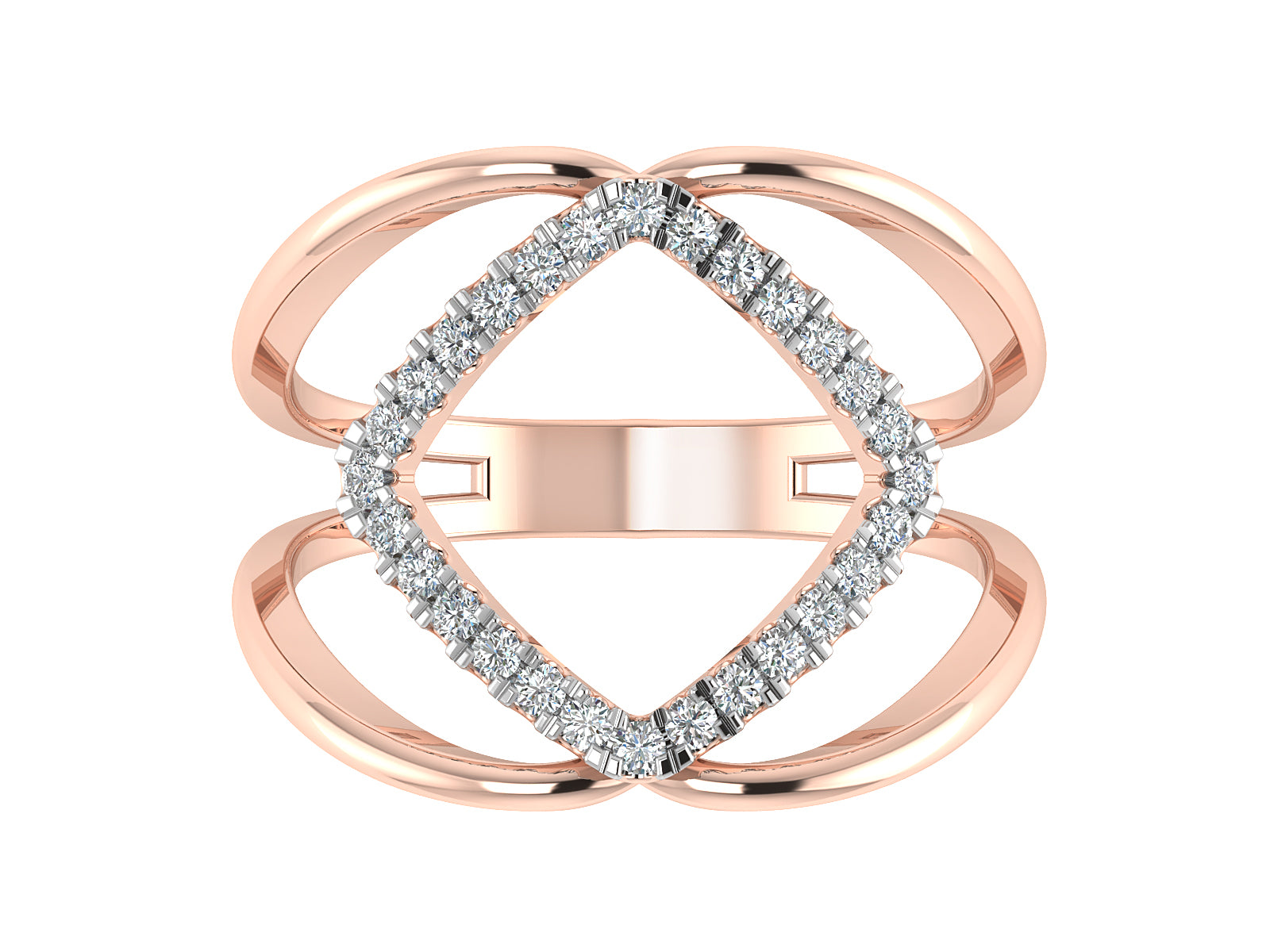 Sandwich Sparkling Diamond Ring 4