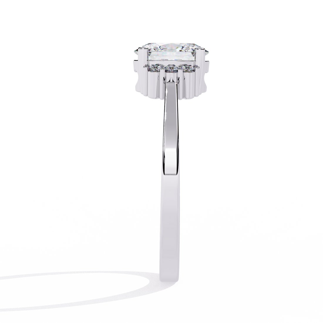 Sandwiched Sparkle Diamond Ring 11