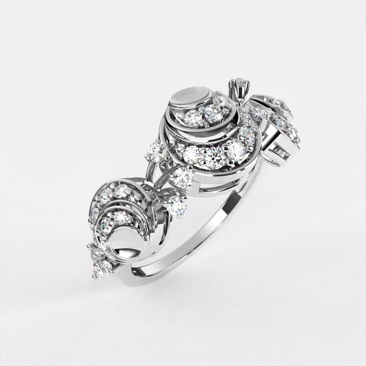 Sassy Diamond Ring in 925 Silver