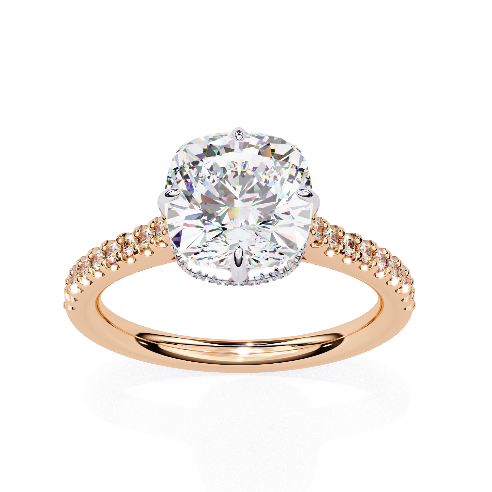 Sculpted Jewel Solitaire Diamond Ring 2