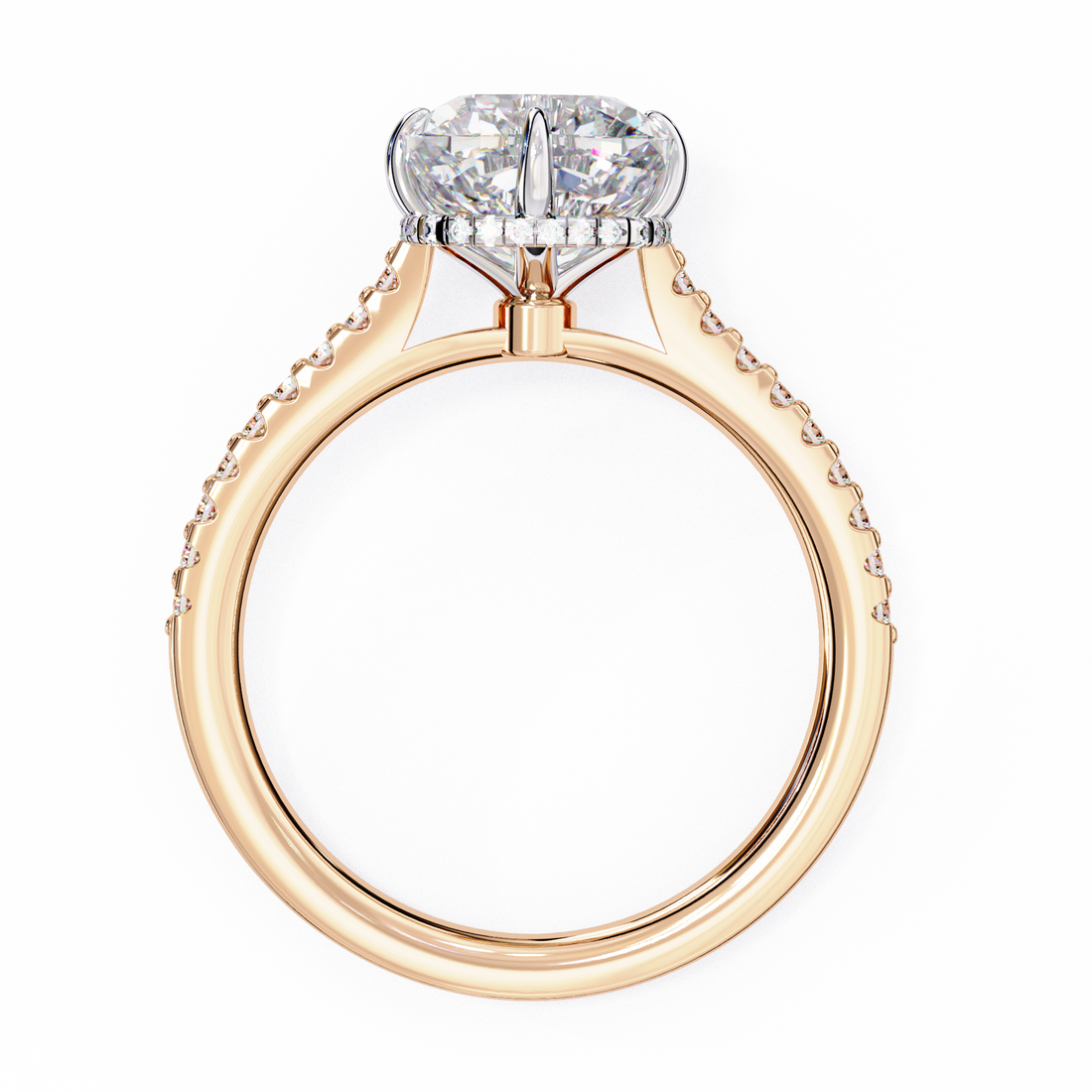 Sculpted Jewel Solitaire Diamond Ring 3