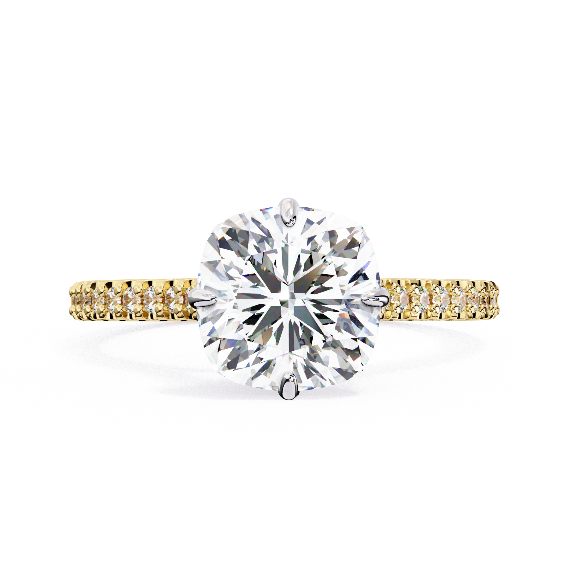 Sculpted Jewel Solitaire Diamond Ring 6