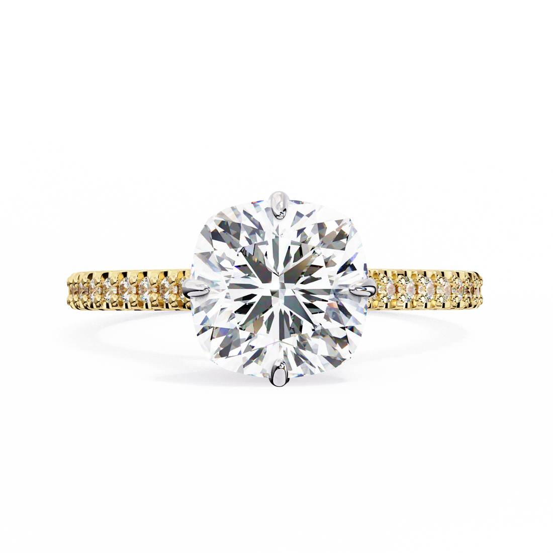 Sculpted Jewel Solitaire Diamond Ring 6
