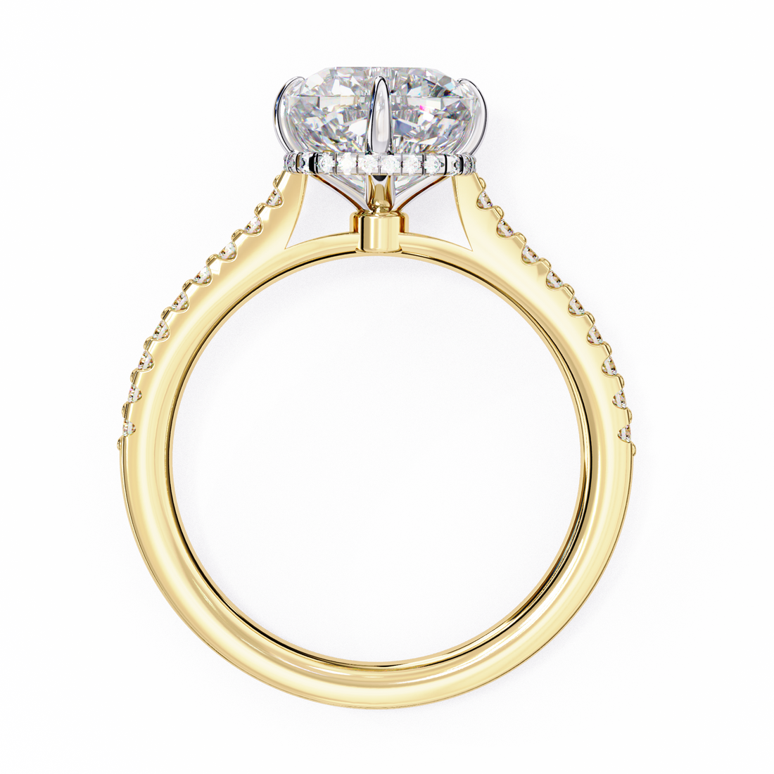 Sculpted Jewel Solitaire Diamond Ring 7