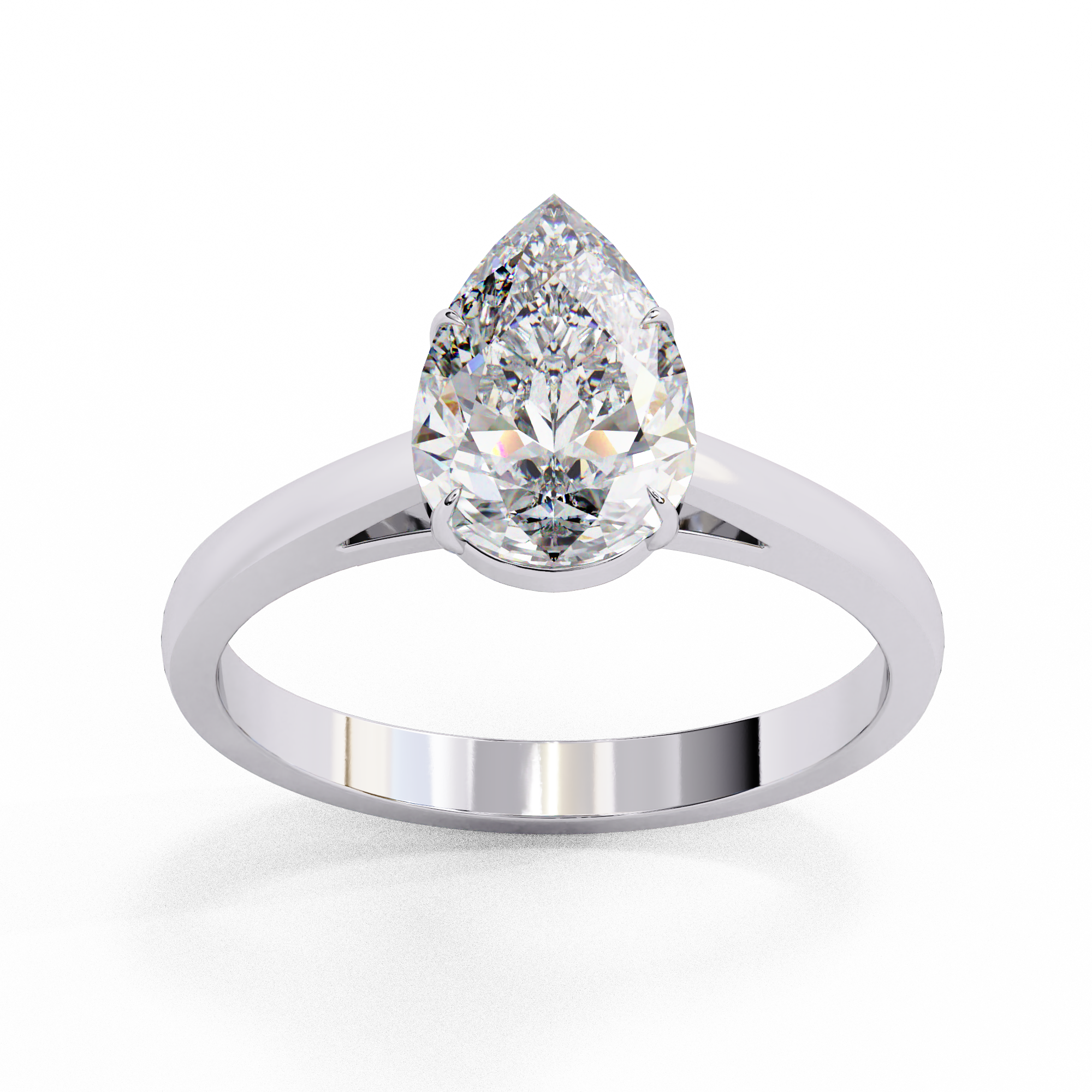Serene Bloom Solitaire Diamond Ring 12