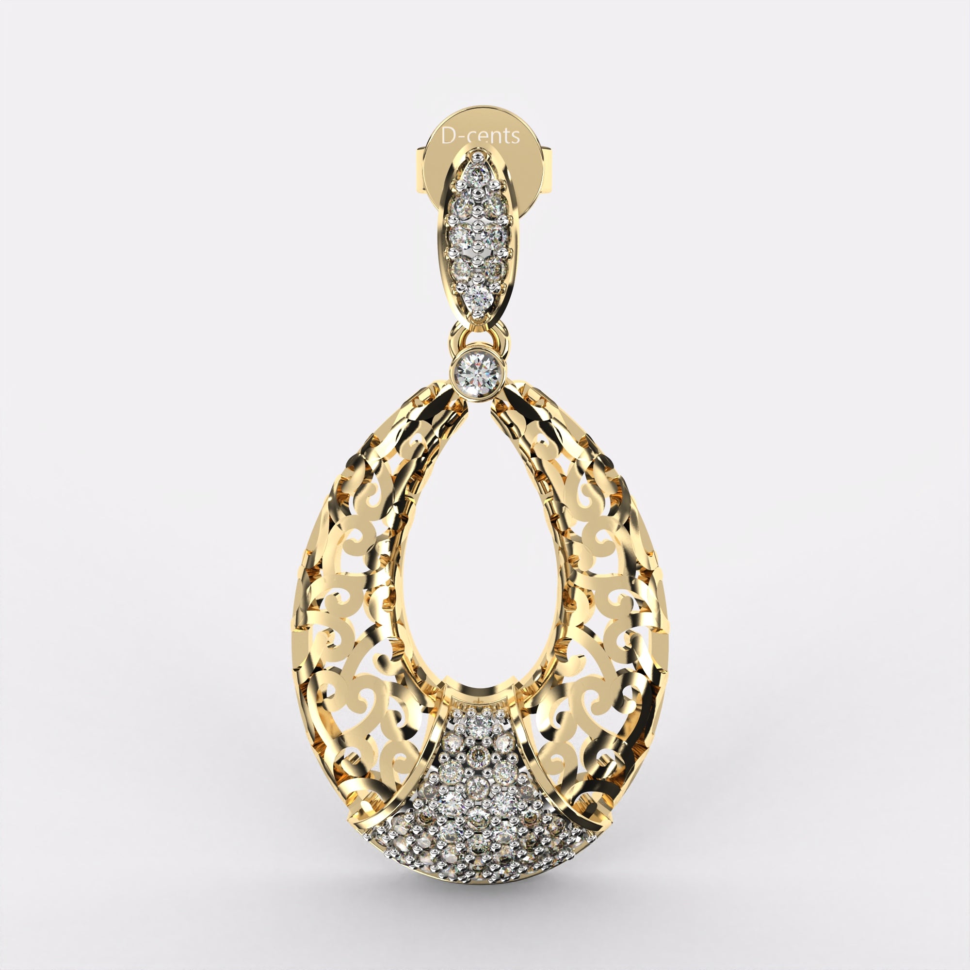 Shimmering Flowerburst Diamond Stud Earrings