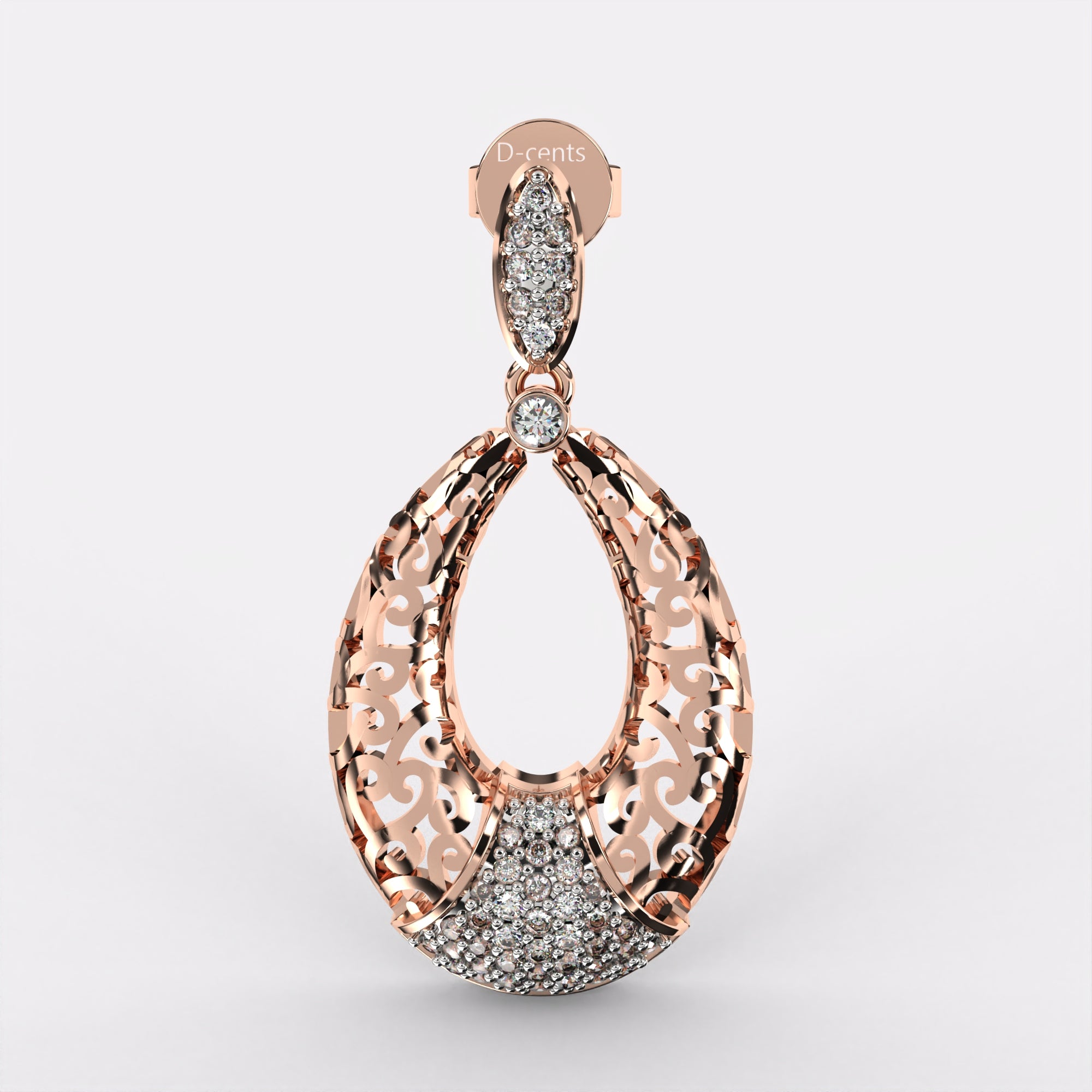 Shimmering Flowerburst Diamond Stud Earrings