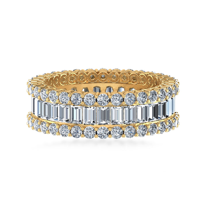 Shimmering Sparkle Baguette Diamond Band Ring